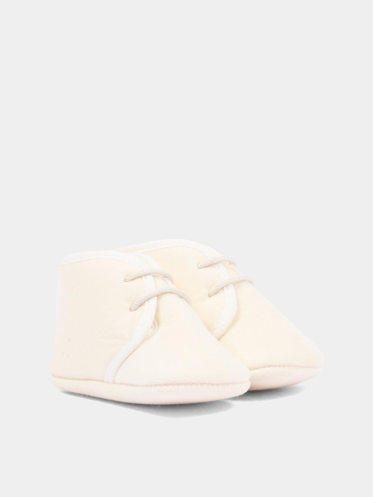 Scarpe avorio per neonato con lacci,Paz Rodríguez,035 152912 60 T2001