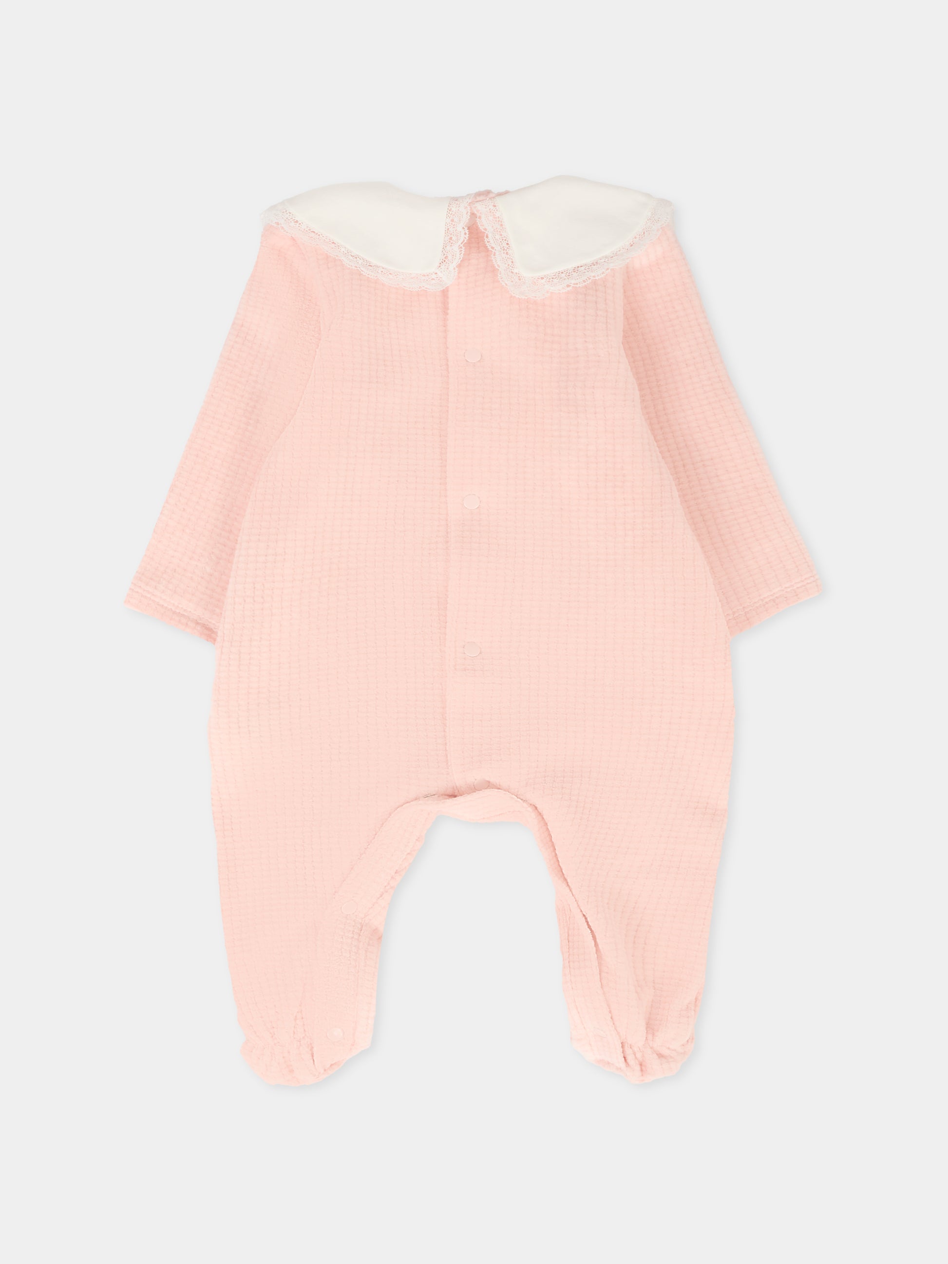 Tutina rosa per neonata con logo,Paz Rodríguez,005 193153 32 T2040