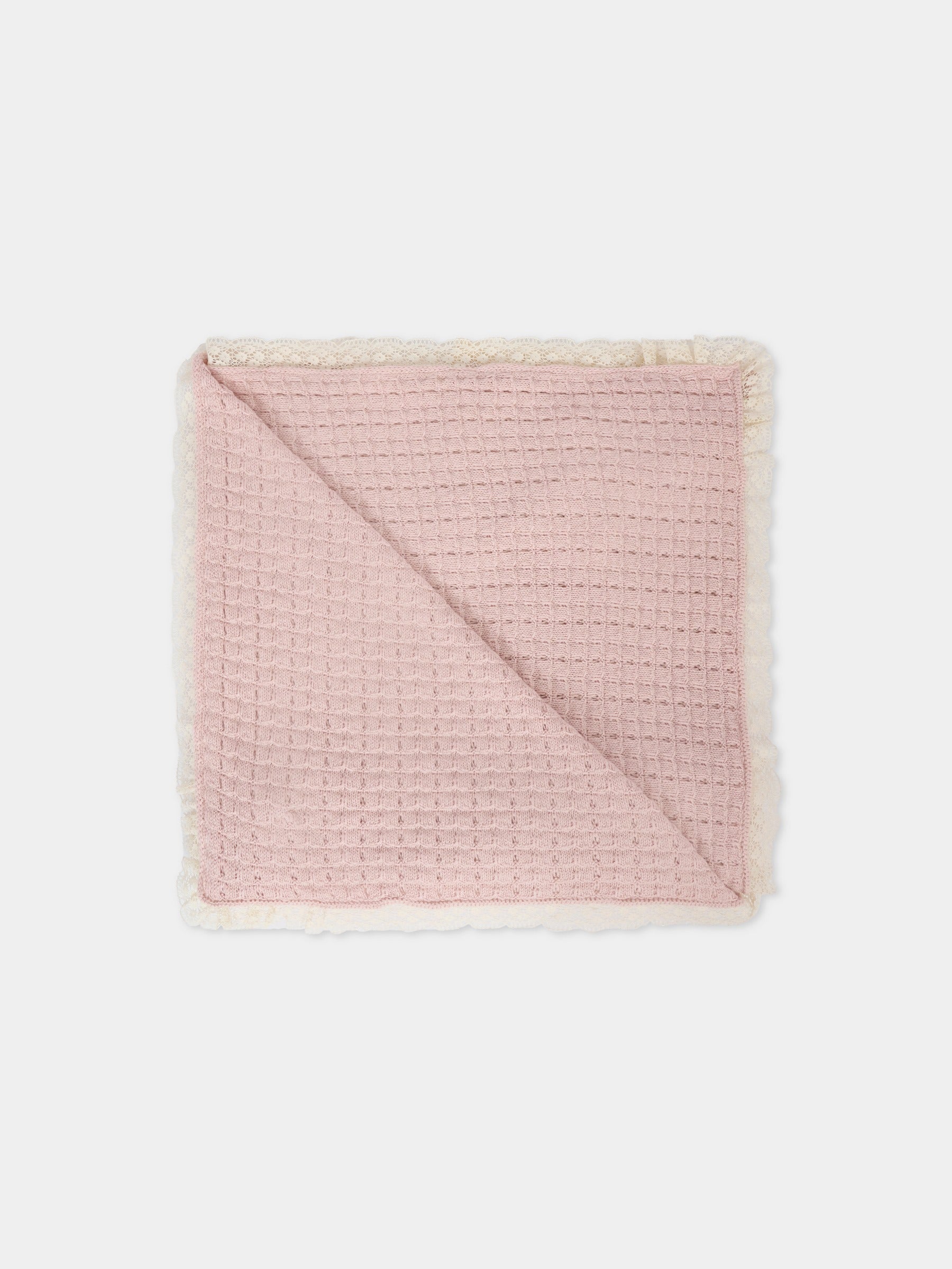 Coperta rosa per neonata con fiocco,Paz Rodríguez,029 123110 32 H94