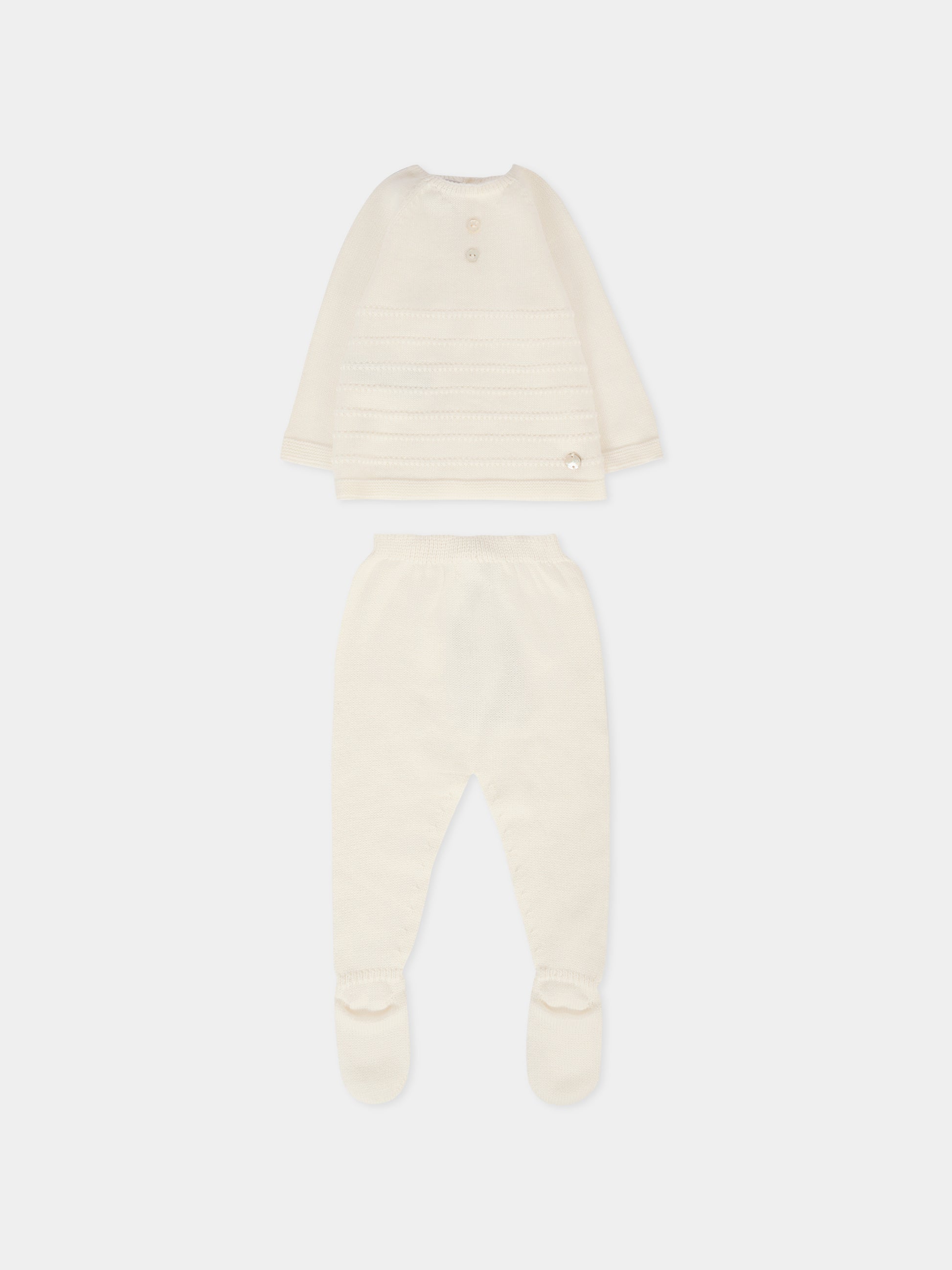 Completo nascita avorio per neonati con logo,Paz Rodríguez,303 122787 6060 H94