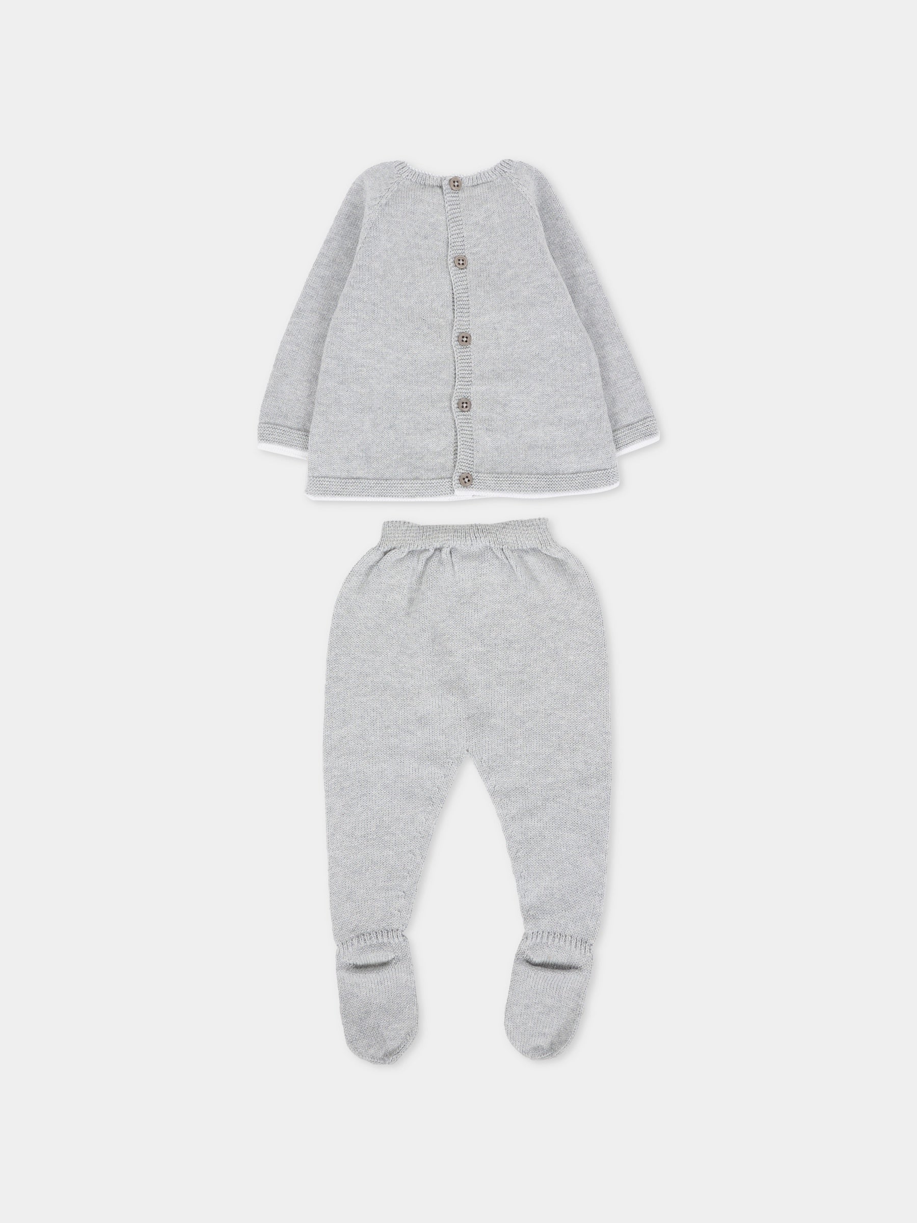 Completo nascita grigio per neonati con logo,Paz Rodríguez,303 122787 9001 H94