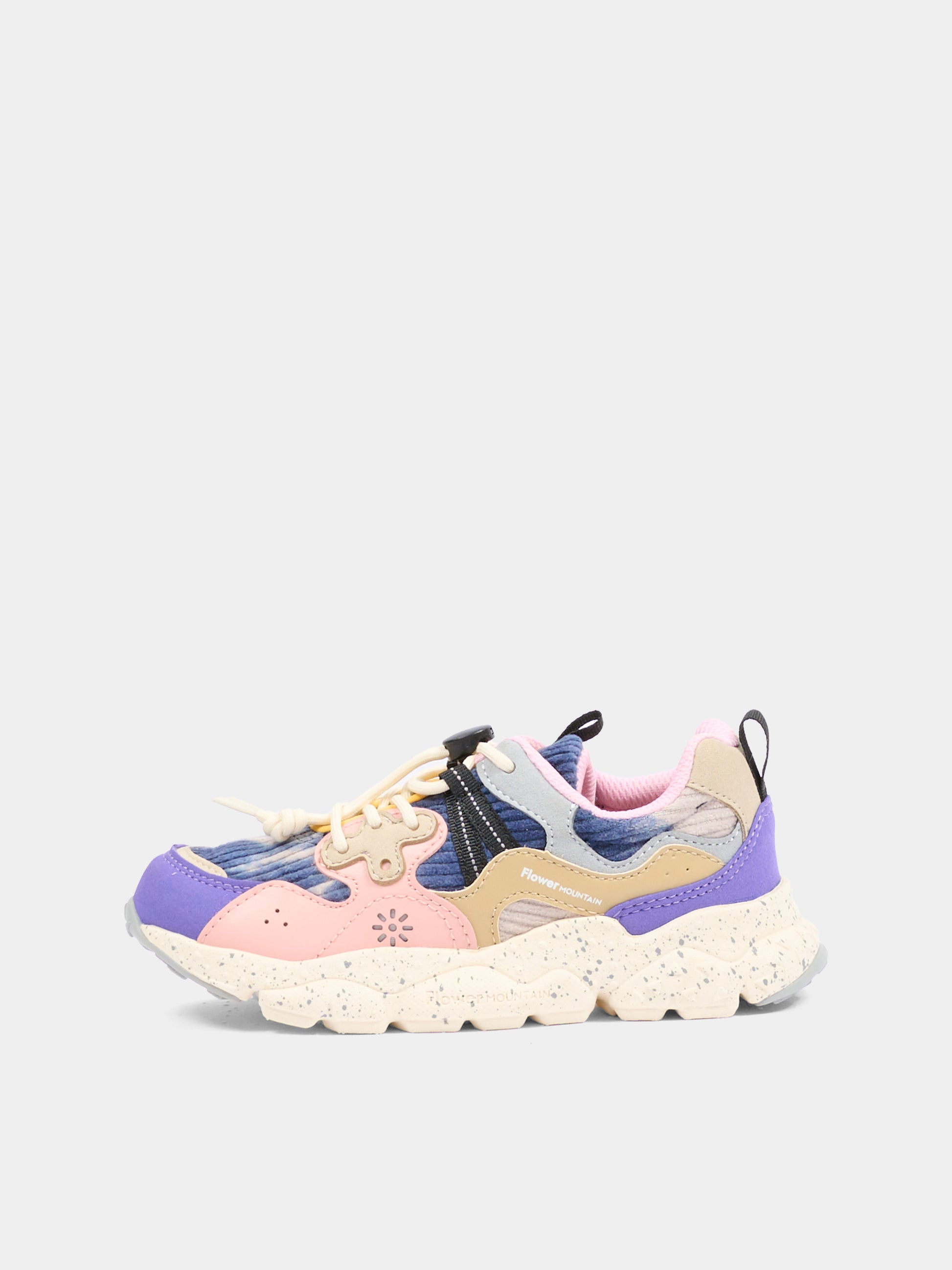 Sneakers Yamano multicolor per bambini con dettaglio viola,Flower Mountain,0012015497 51 1I27