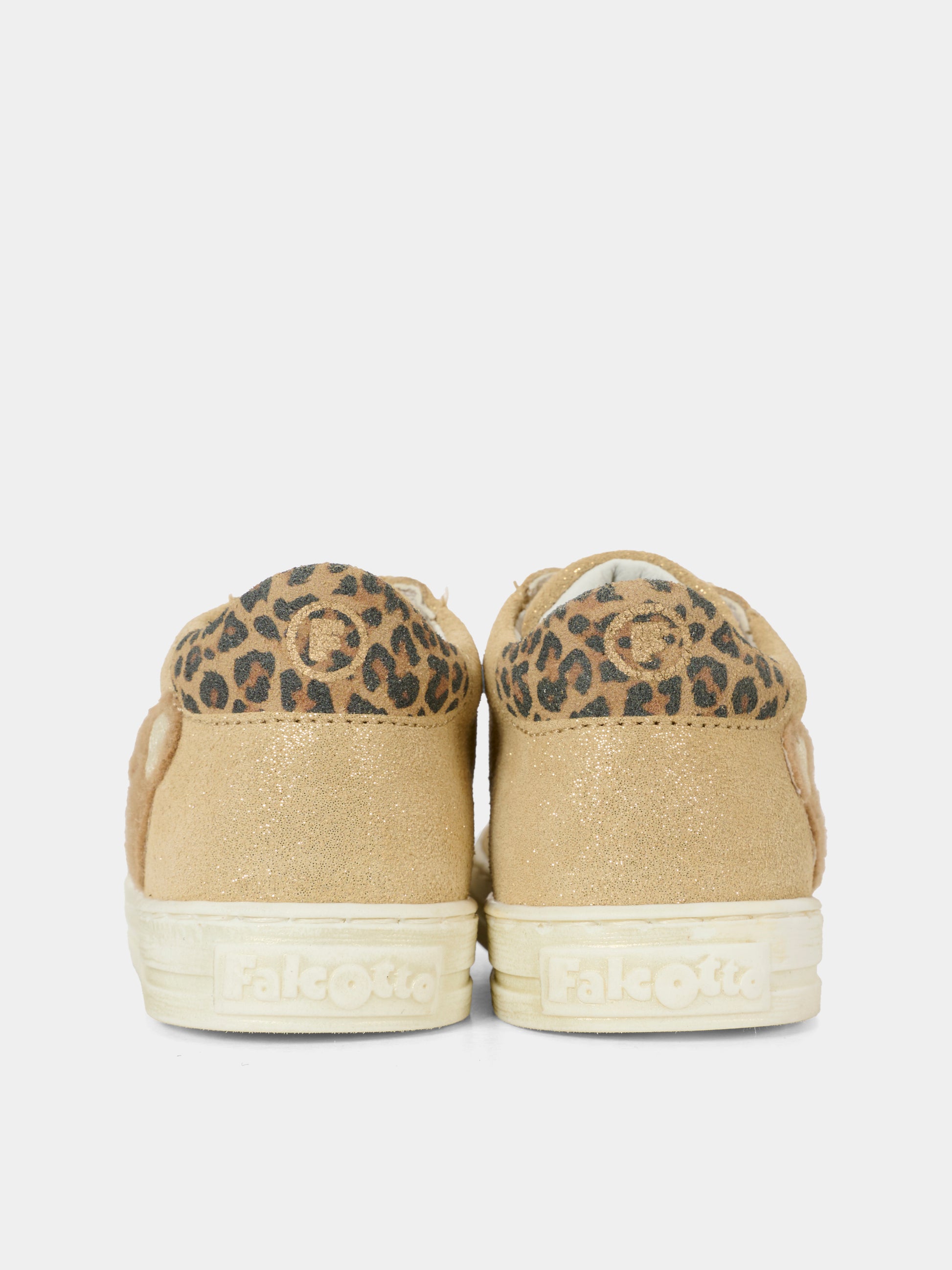Sneakers beige per bambina con orsetto e logo,Falcotto,0012019687 02 0Q06