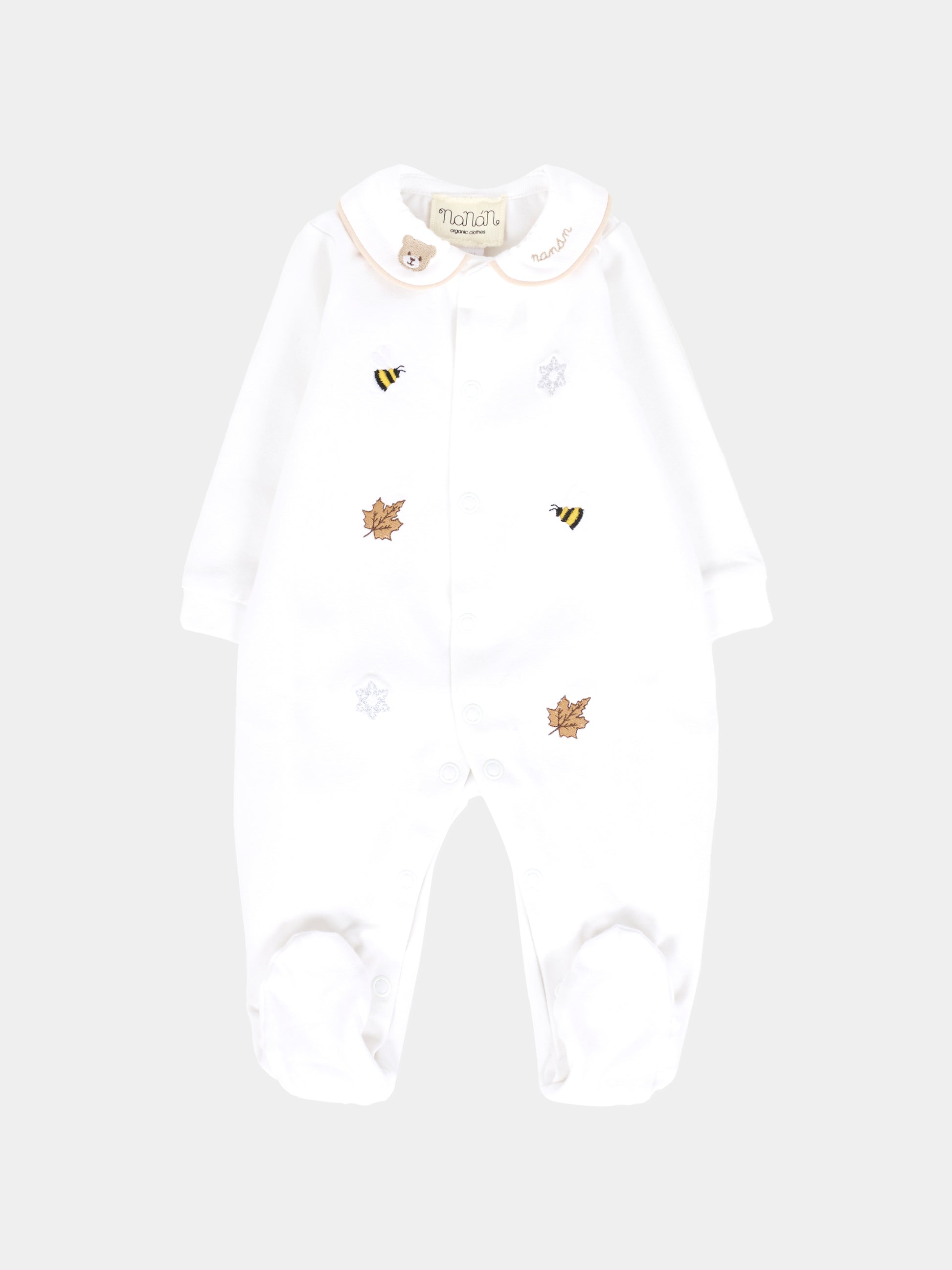 Tutina bianca per neonati con api,Nanán,I25002B