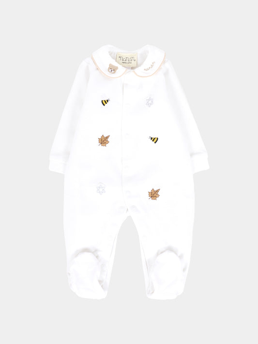 Tutina bianca per neonati con api,Nanán,I25002B