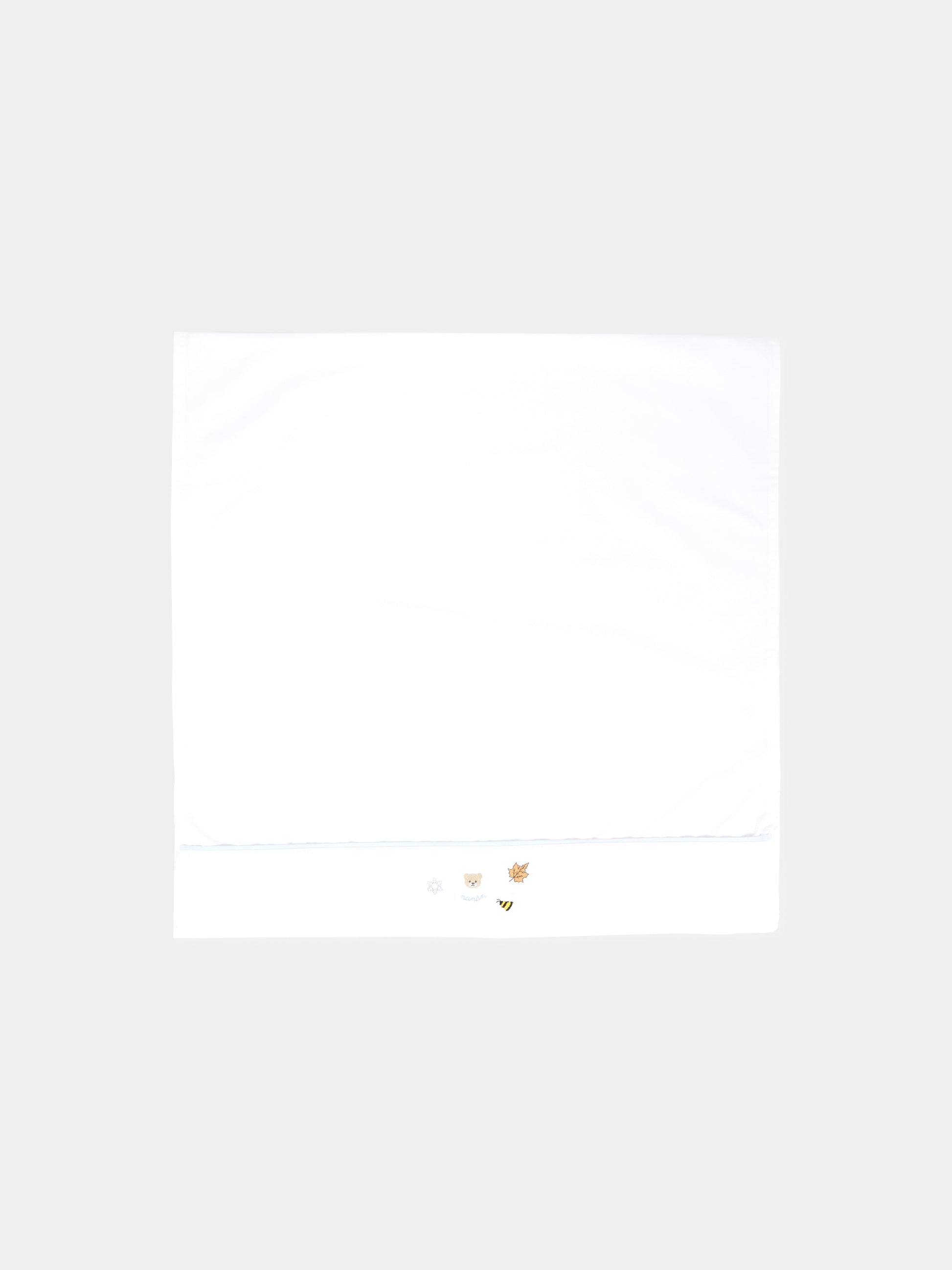 Set lenzuola bianco per neonato con ape e logo,Nanán,I25007A