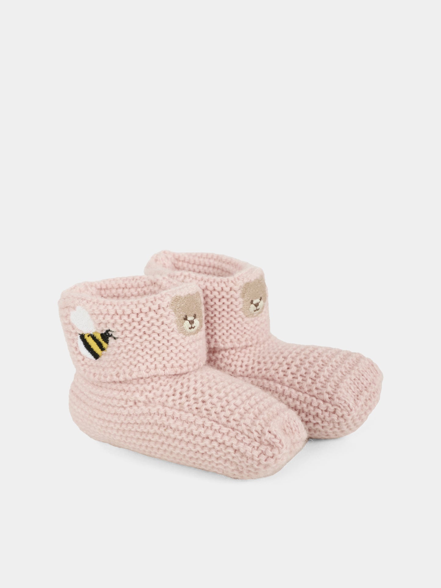 Babbucce rosa per neonata con ape,Nanán,I25013R