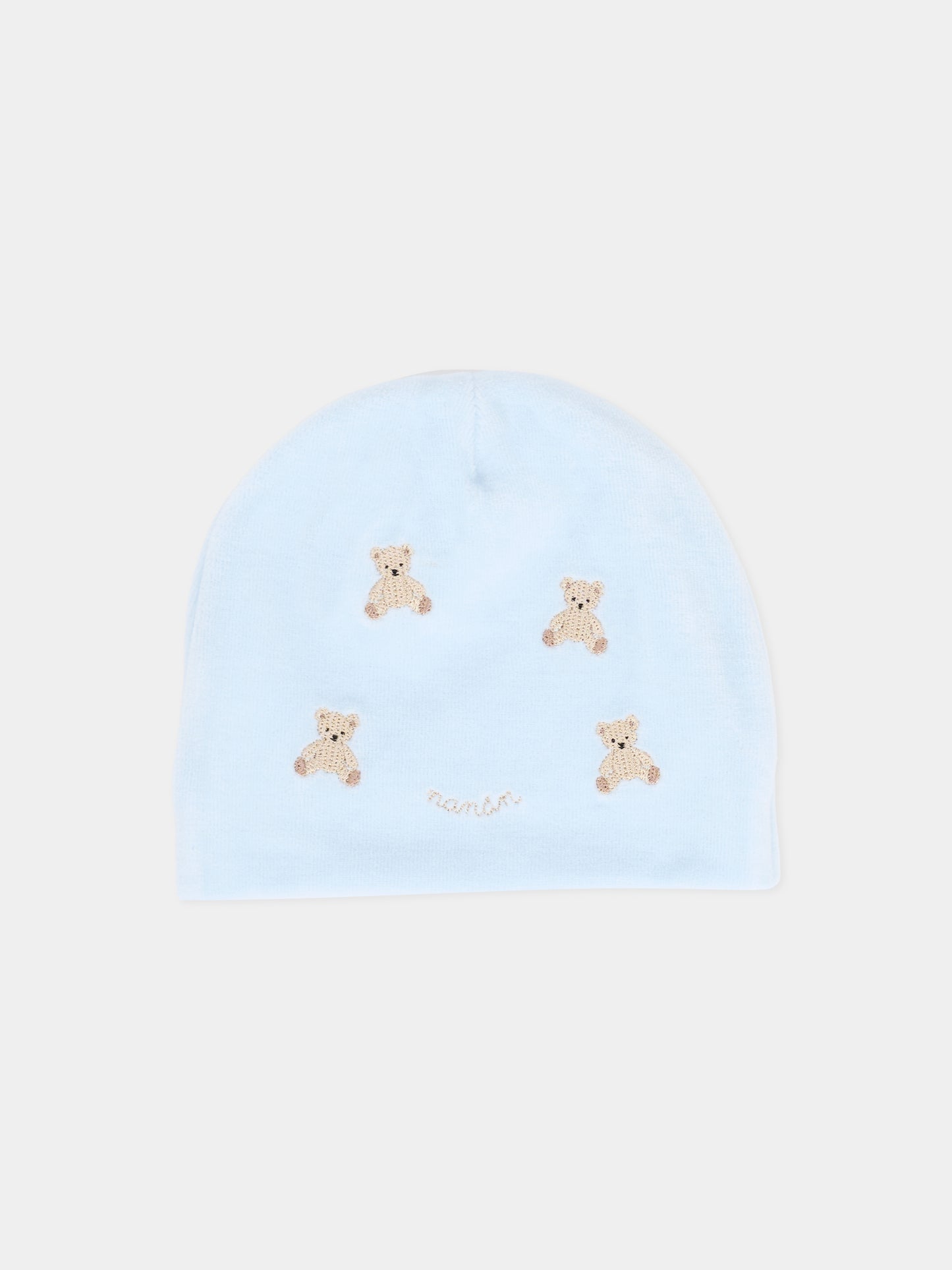 Cappello celeste per neonato con orsetti,Nanán,I25018A