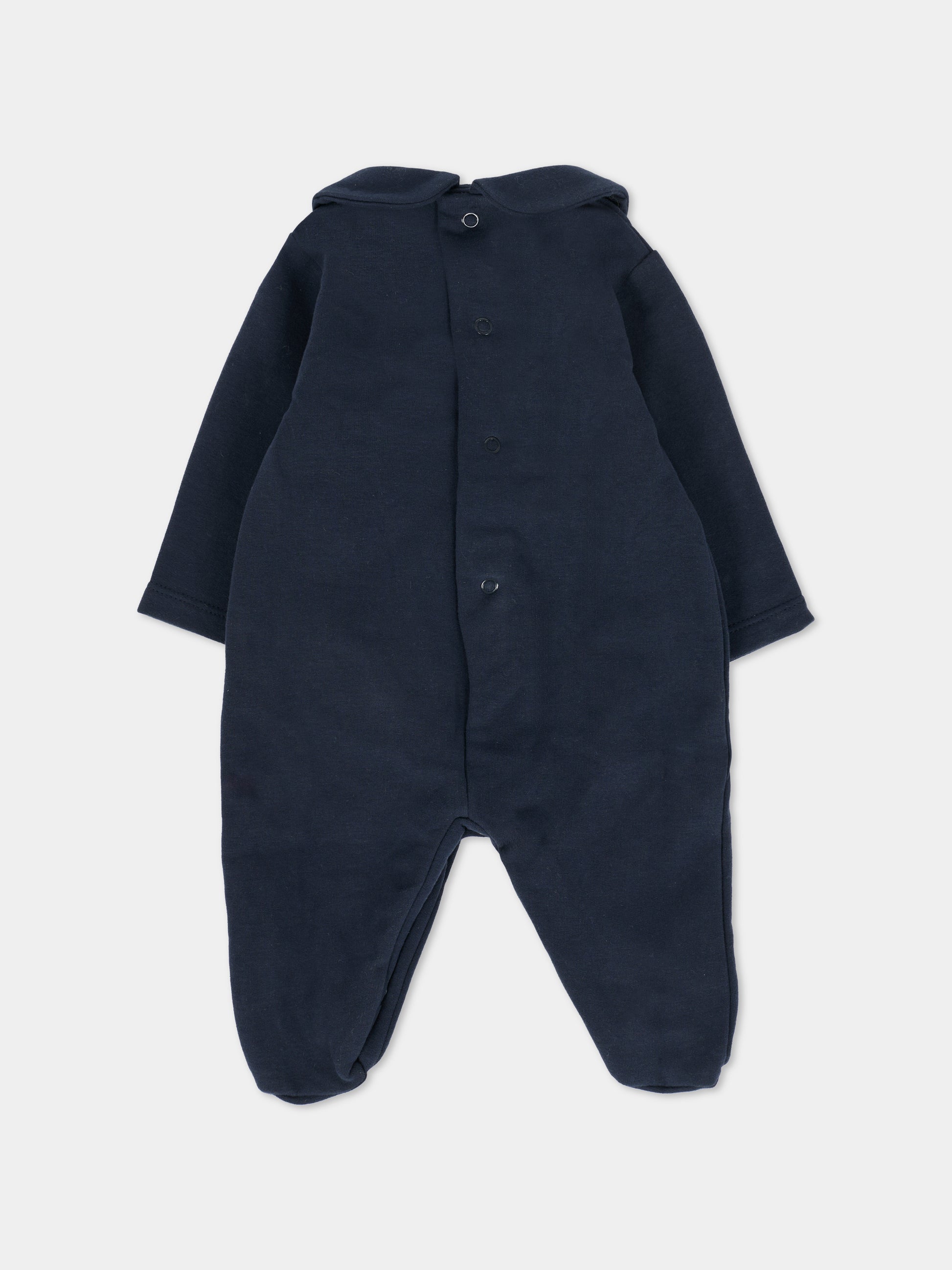 Tutina blu per neonato con ricami natalizi,Nanán,I25029BL