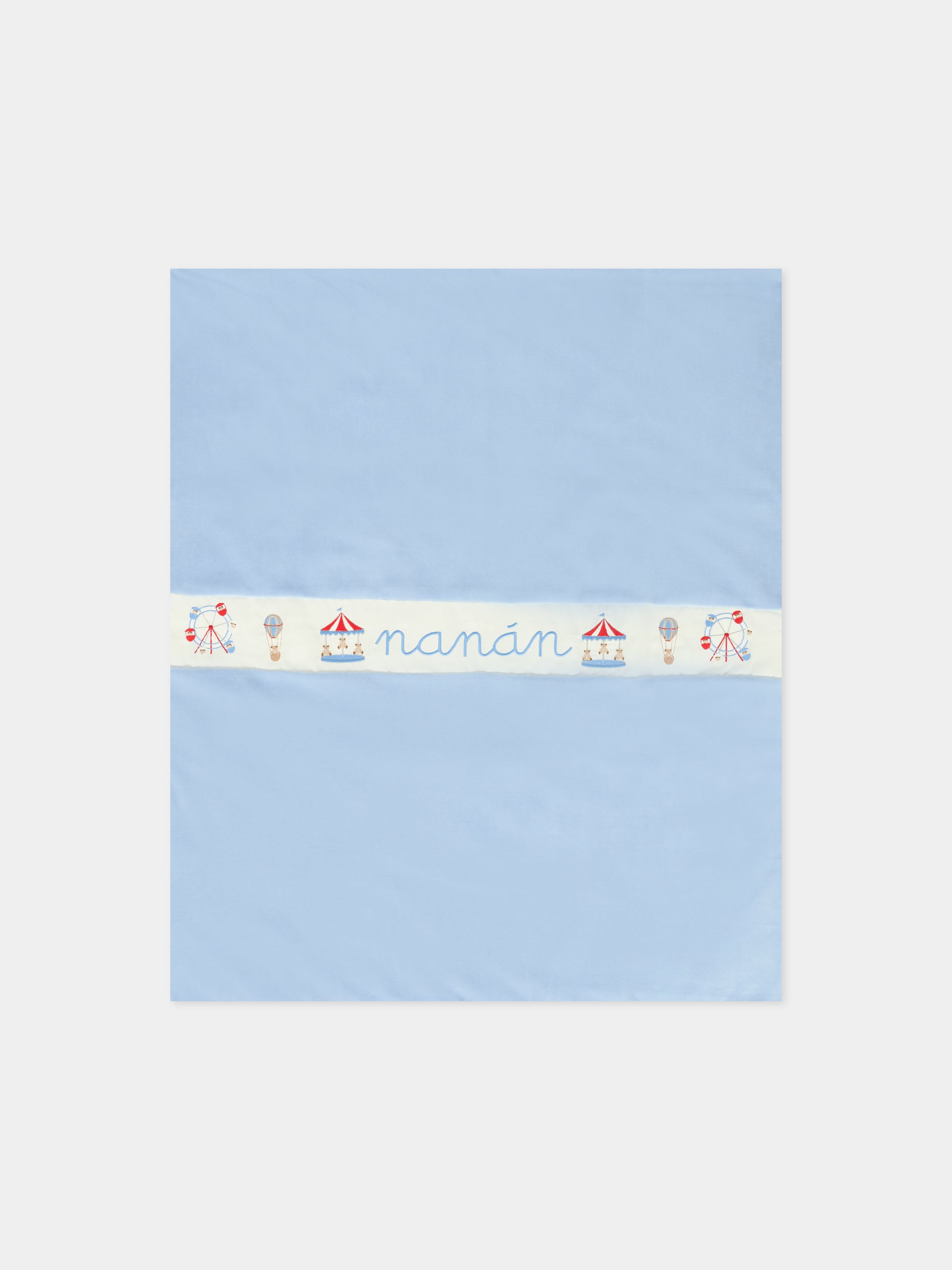 Coperta celeste per neonato con giostre,Nanán,I25133A