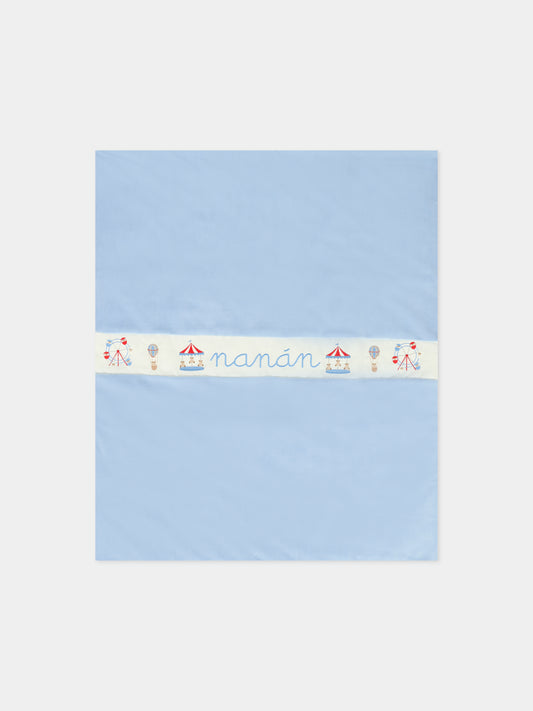 Coperta celeste per neonato con giostre,Nanán,I25133A