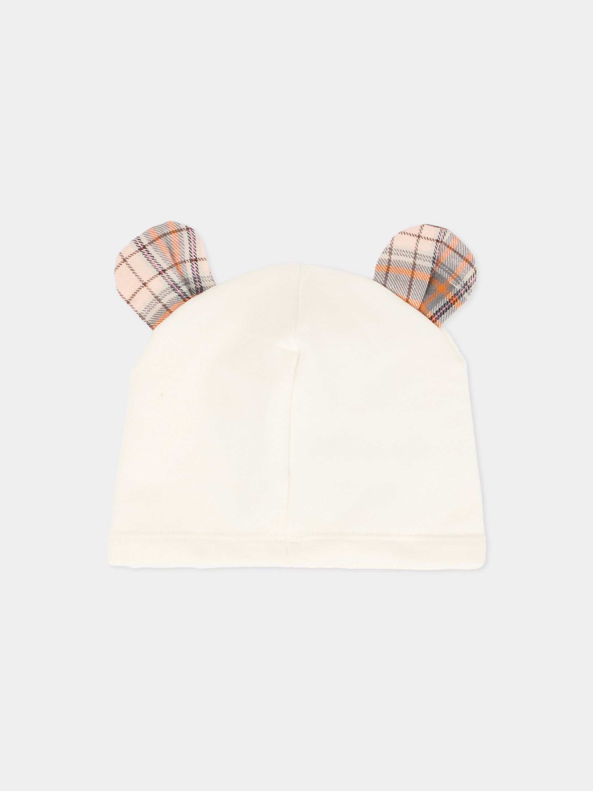 Cappello avorio per neonato con orsetto,Nanán,I25147B