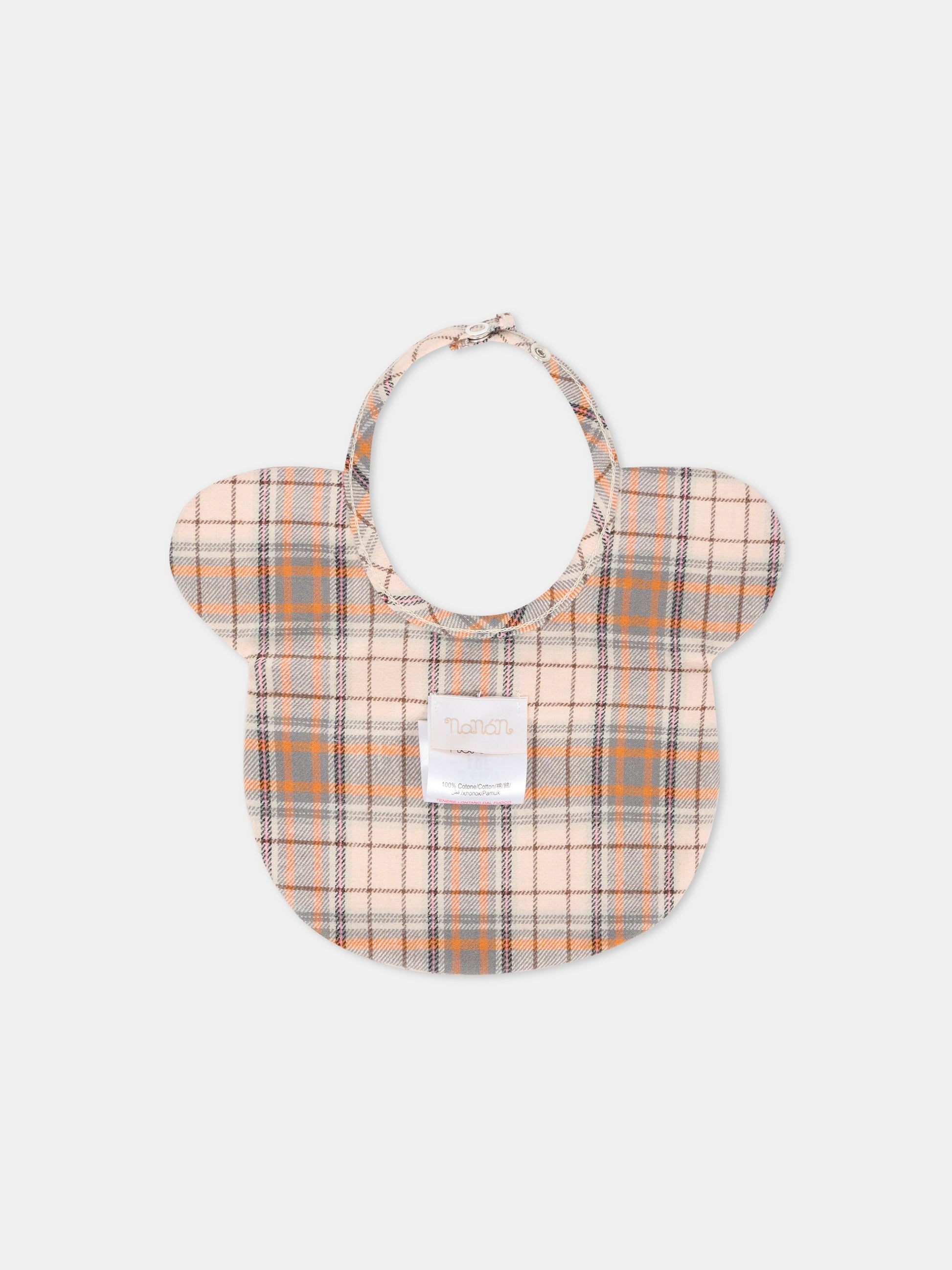 Bavaglino arancione per neonato con orsetto,Nanán,I25148AR