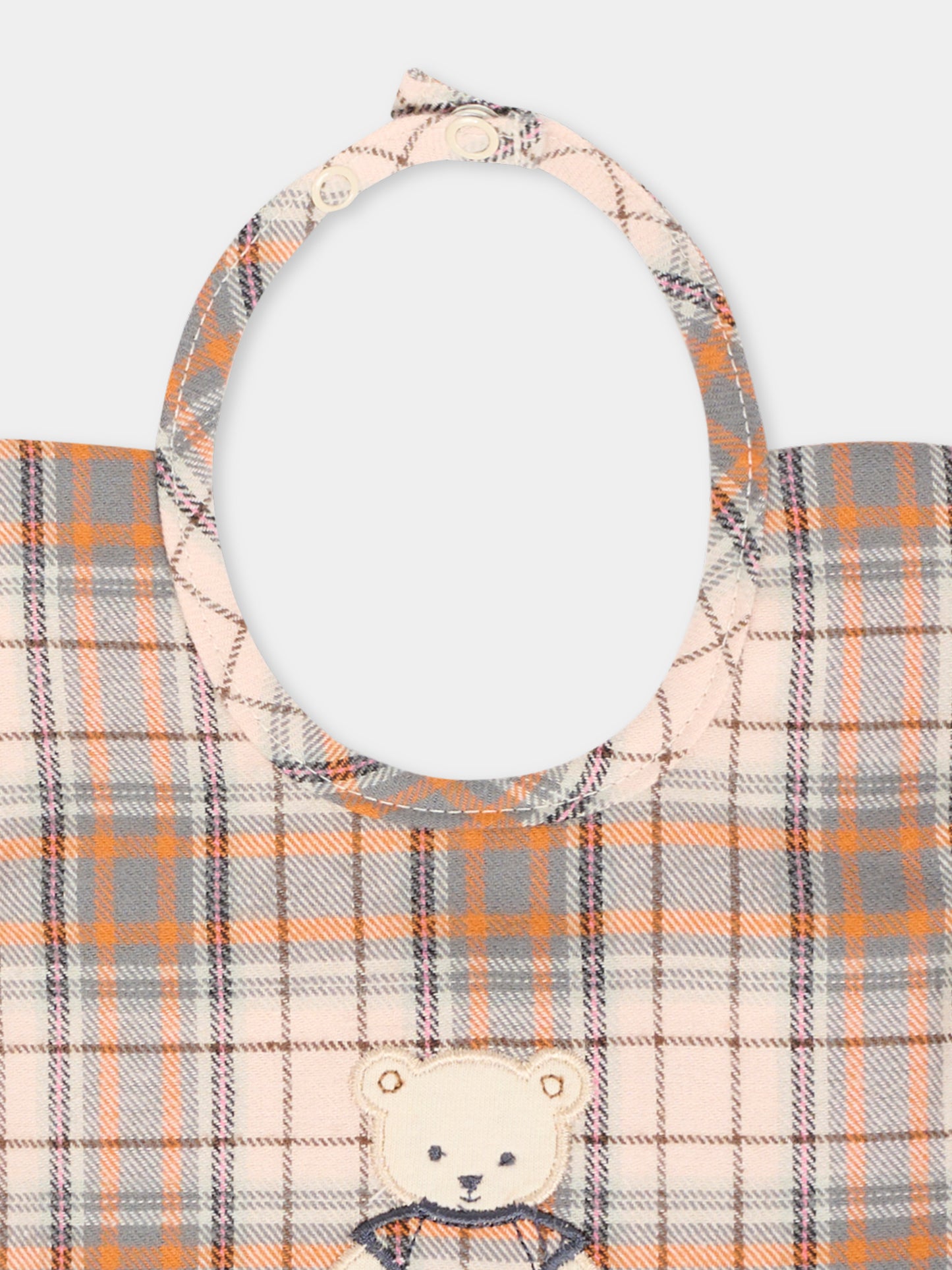 Bavaglino arancione per neonato con orsetto,Nanán,I25148AR