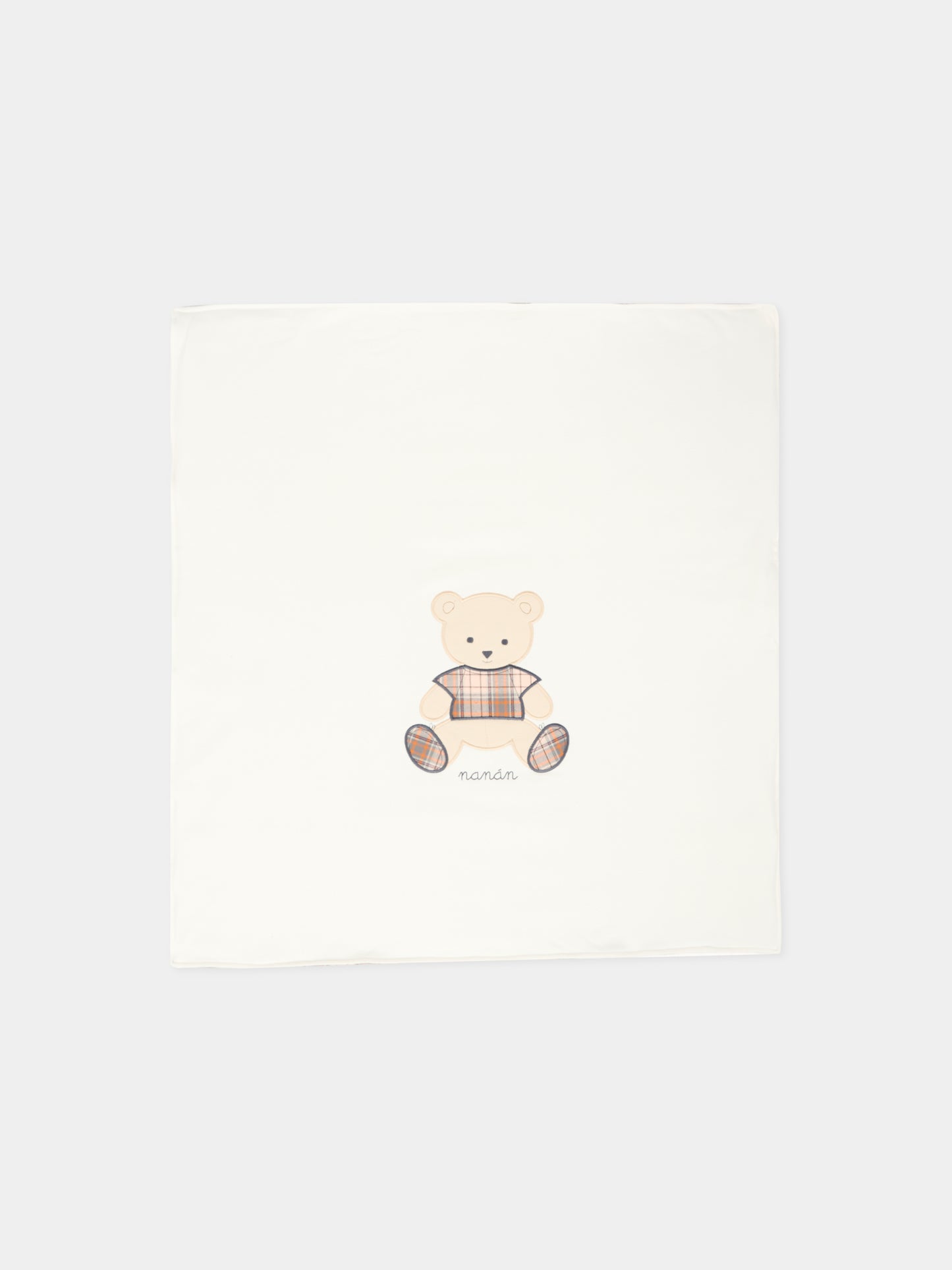 Coperta avorio per neonato con orsetto,Nanán,I25149B
