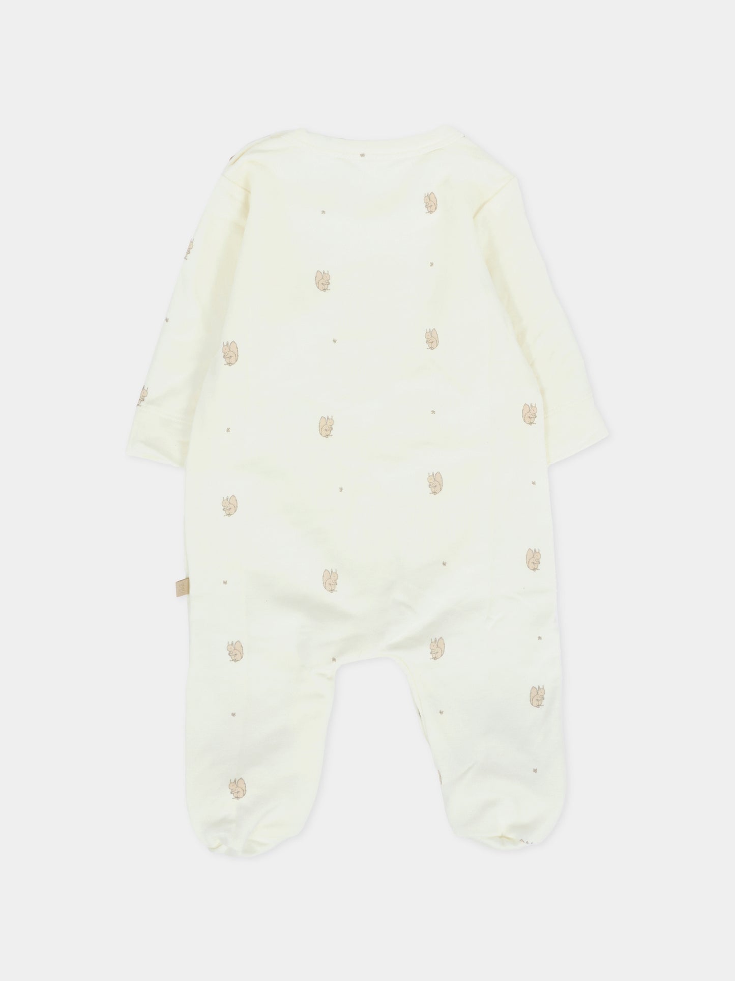 Tutina avorio per neonati con scoiattoli,Bamboom,1043 PRINT SQUIRREL