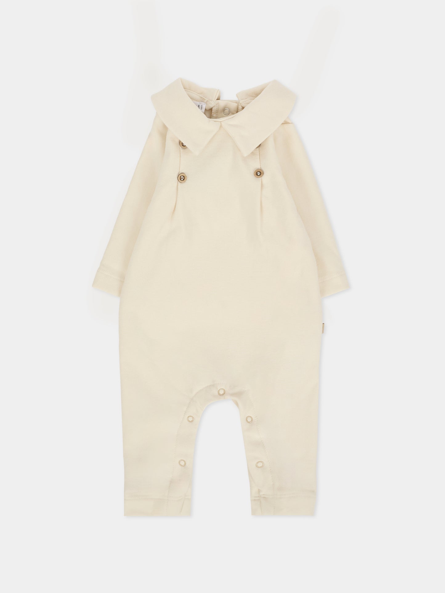 Tutina avorio per neonati con bottoni,Bamboom,1044 WARM WHITE