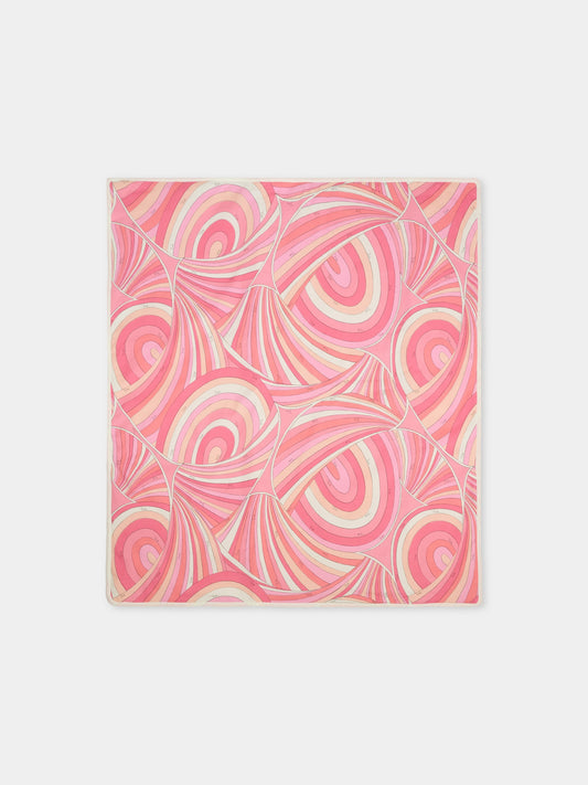 Coperta rosa per neonata con mstampa marmo,Emilio Pucci Junior,PX0000 Z3346 109RS