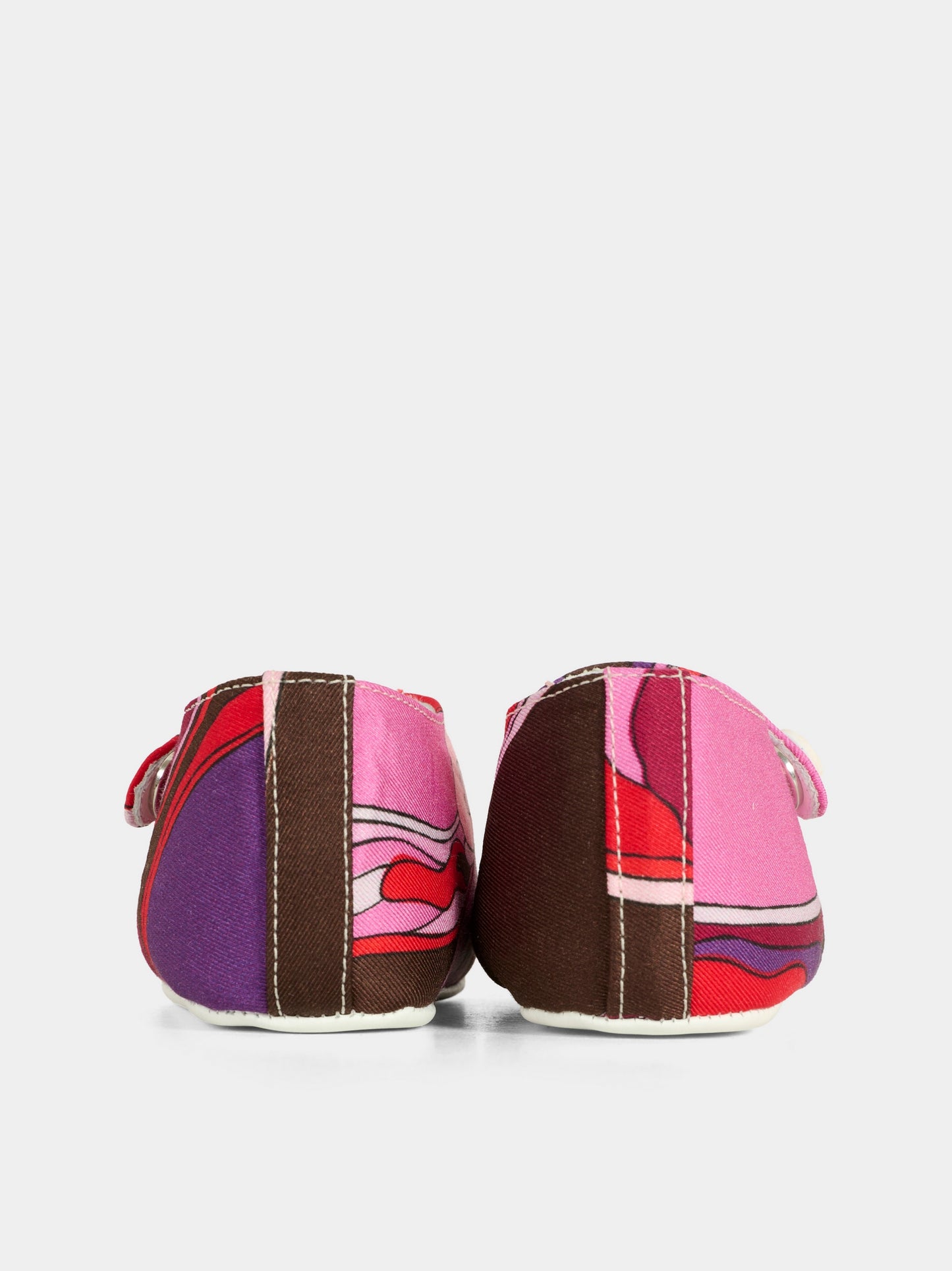 Ballerine fucsia per neonata con stampa marmo,Emilio Pucci Junior,PX0056 K0246 513RO