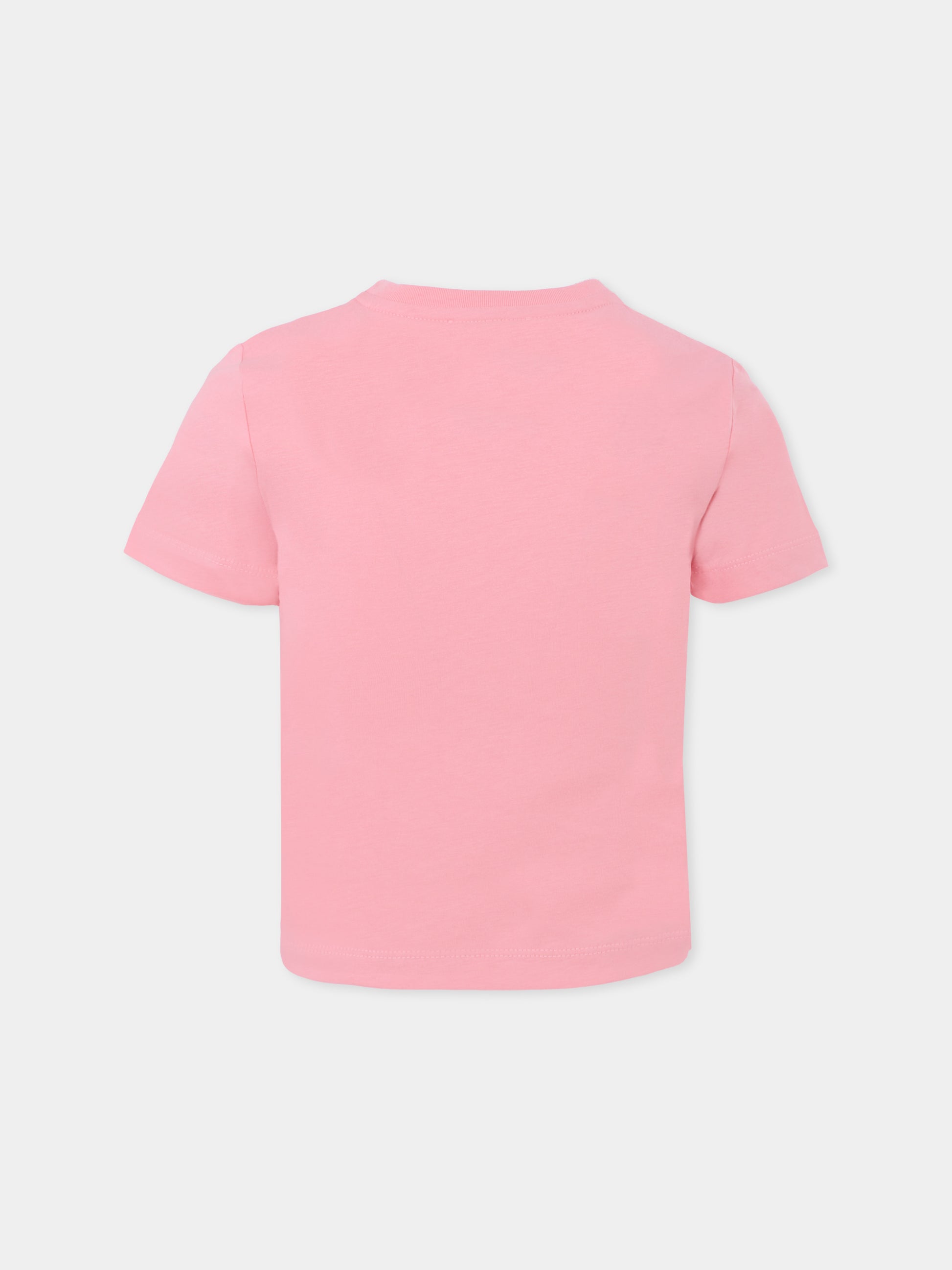 T-shirt nera per bambina con logo,Lanvin Petite,N30251 48N