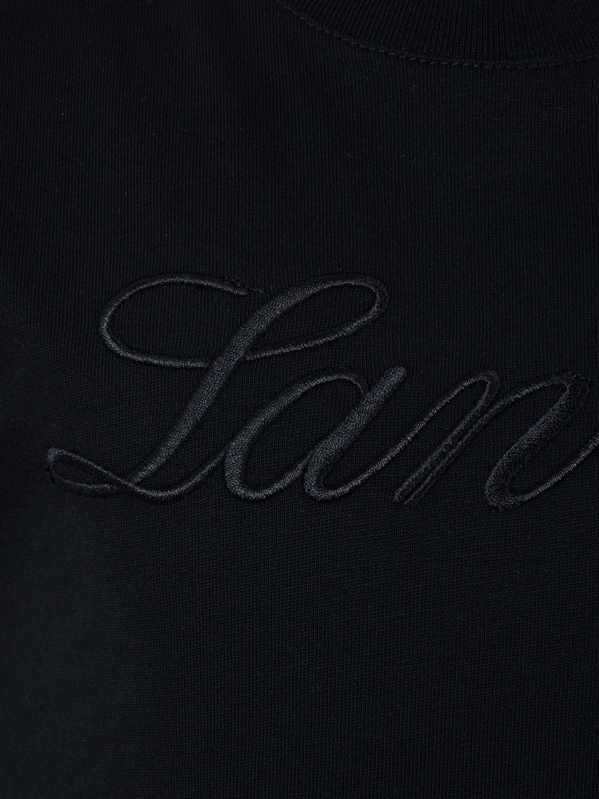 T-shirt nera per bambina con logo,Lanvin Petite,N30251 09B