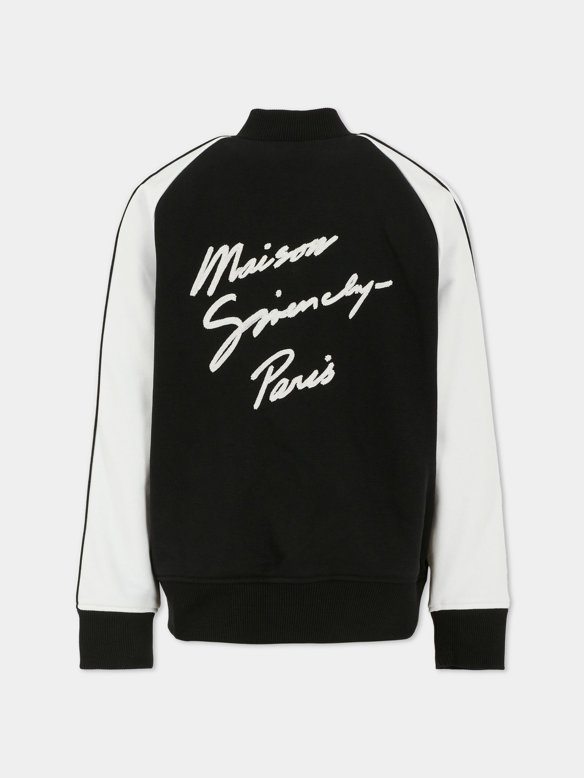 Bomber nero per bambino con logo ricamato,Givenchy Kids,H31036 09B