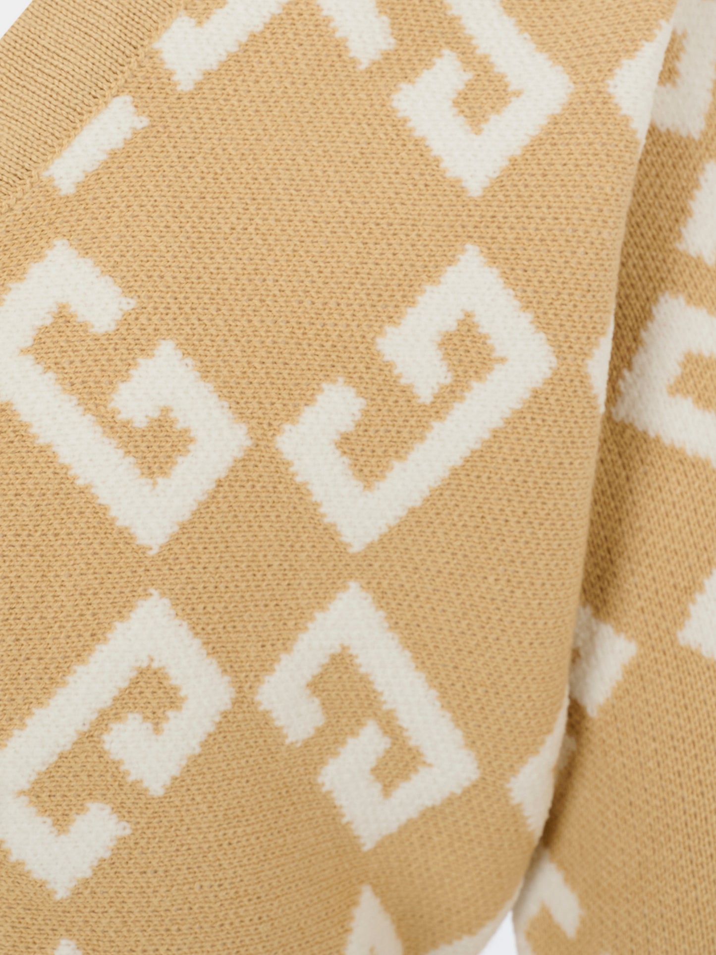 Cardigan crop beige per bambina con logo,Givenchy Kids,H30996 20P