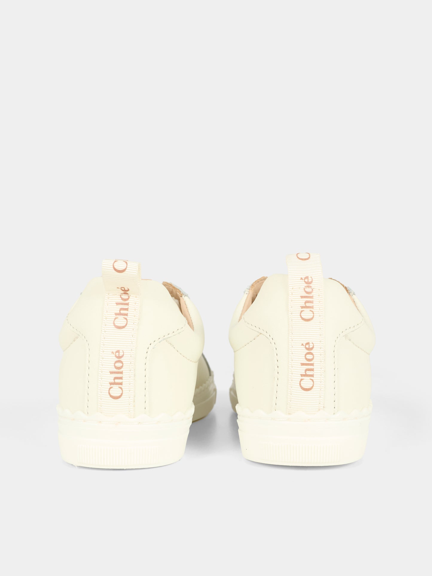 Sneakers bianche per bambina con logo,Chloé Kids,C20698 117