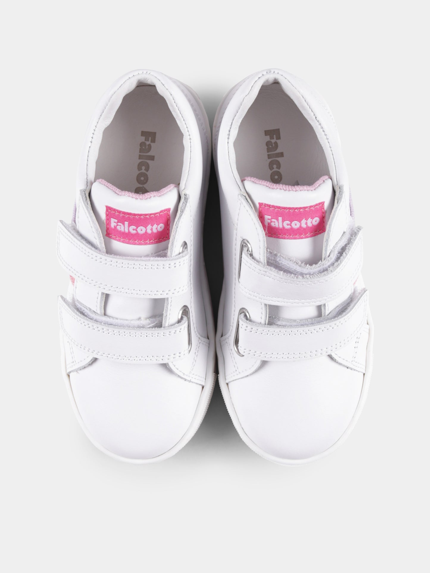Sneakers Verit bianche per neonata e bambina con arcobaleno