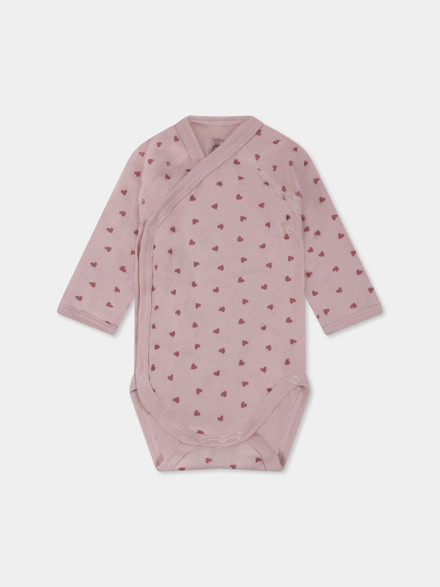 Set body multicolor per neonata con cuori e righe,Petit Bateau,A0ATI 98