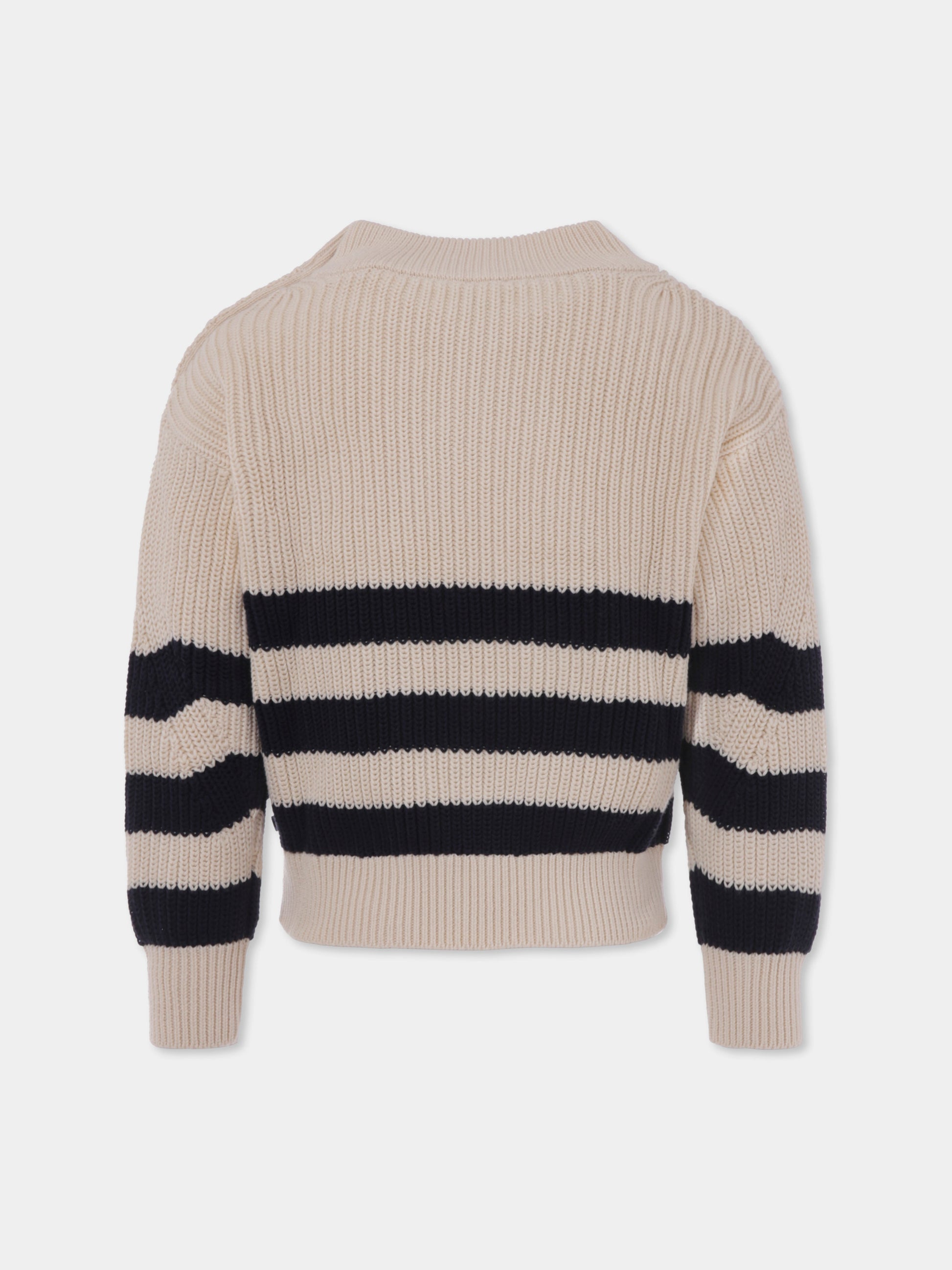 Maglione bianco per bambina,Petit Bateau,A0AVS 01