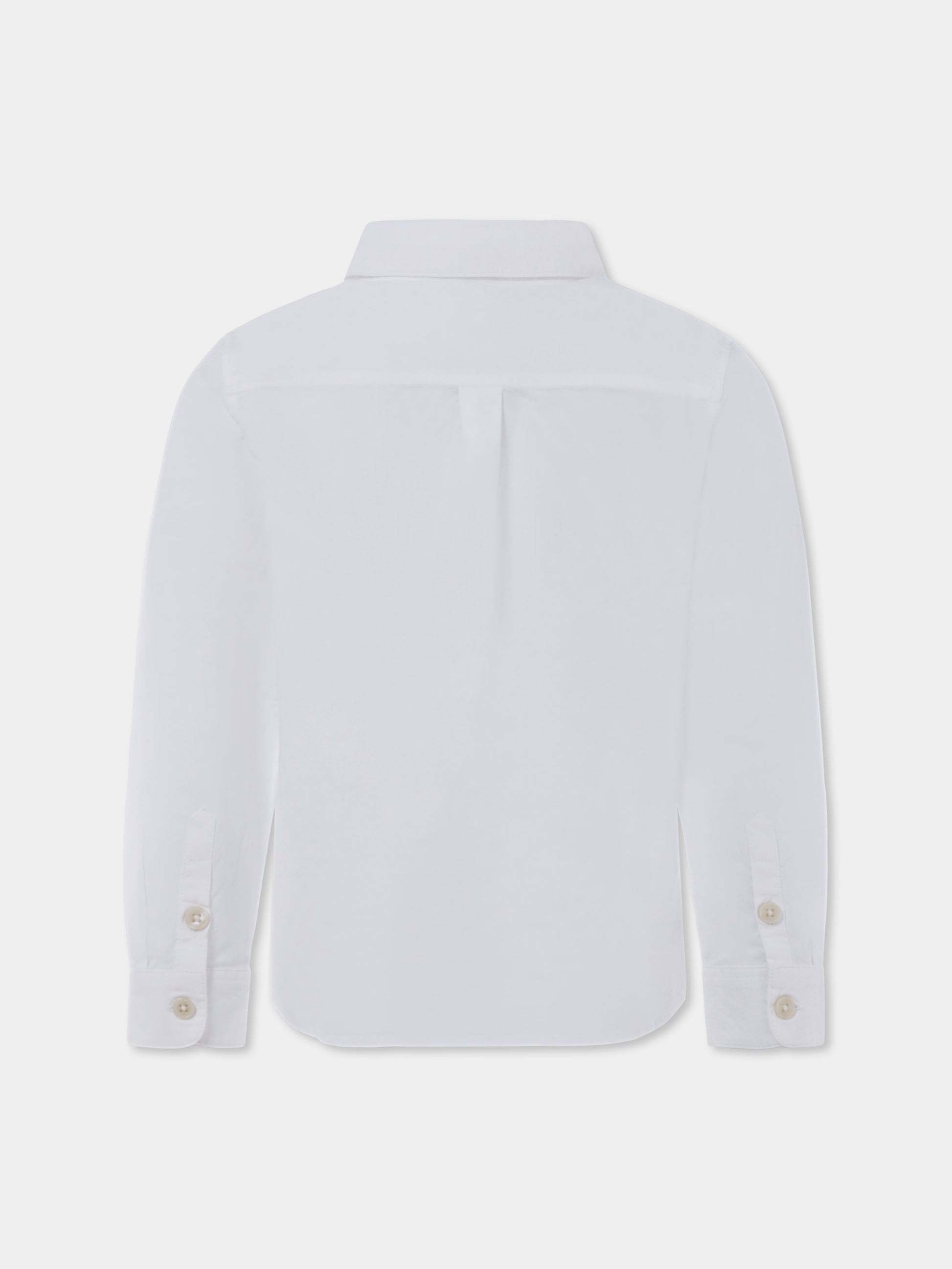 Camicia bianca per bambino con logo,Petit Bateau,A0BBG 01