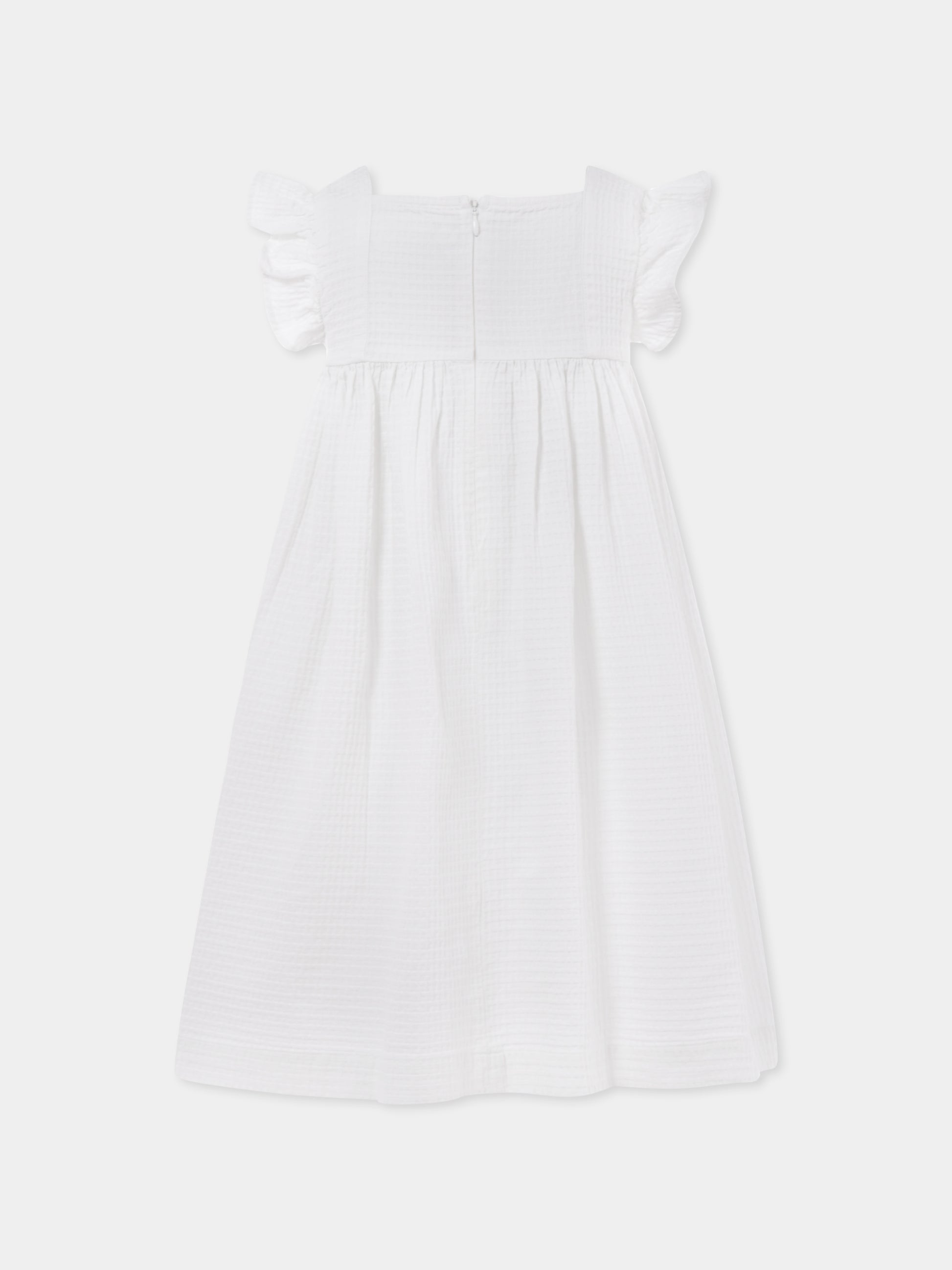 Vestito bianco per bambina,Petit Bateau,A0BFI 01