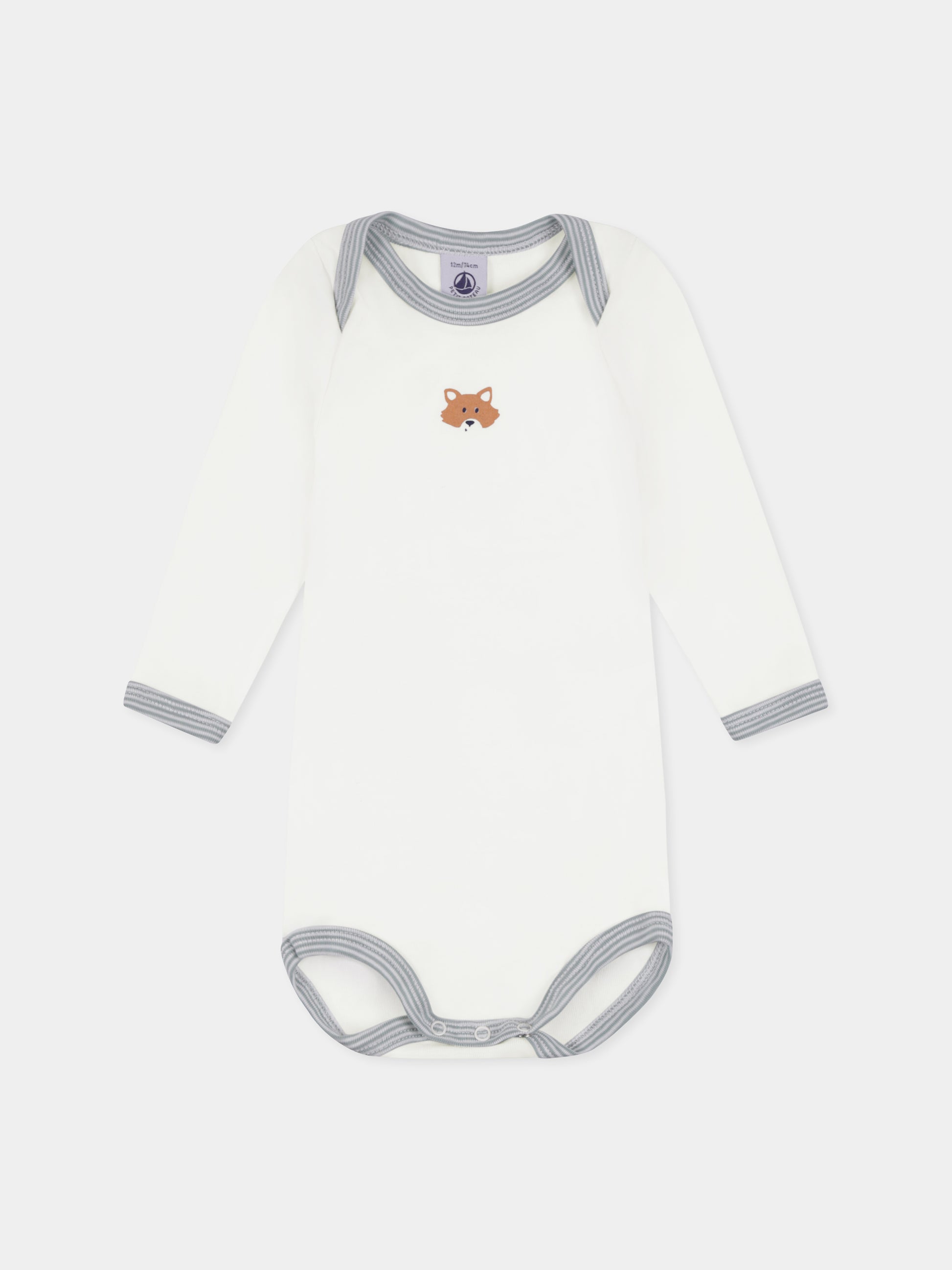 Set body bianco per neonati con animali,Petit Bateau,A0BG0 00