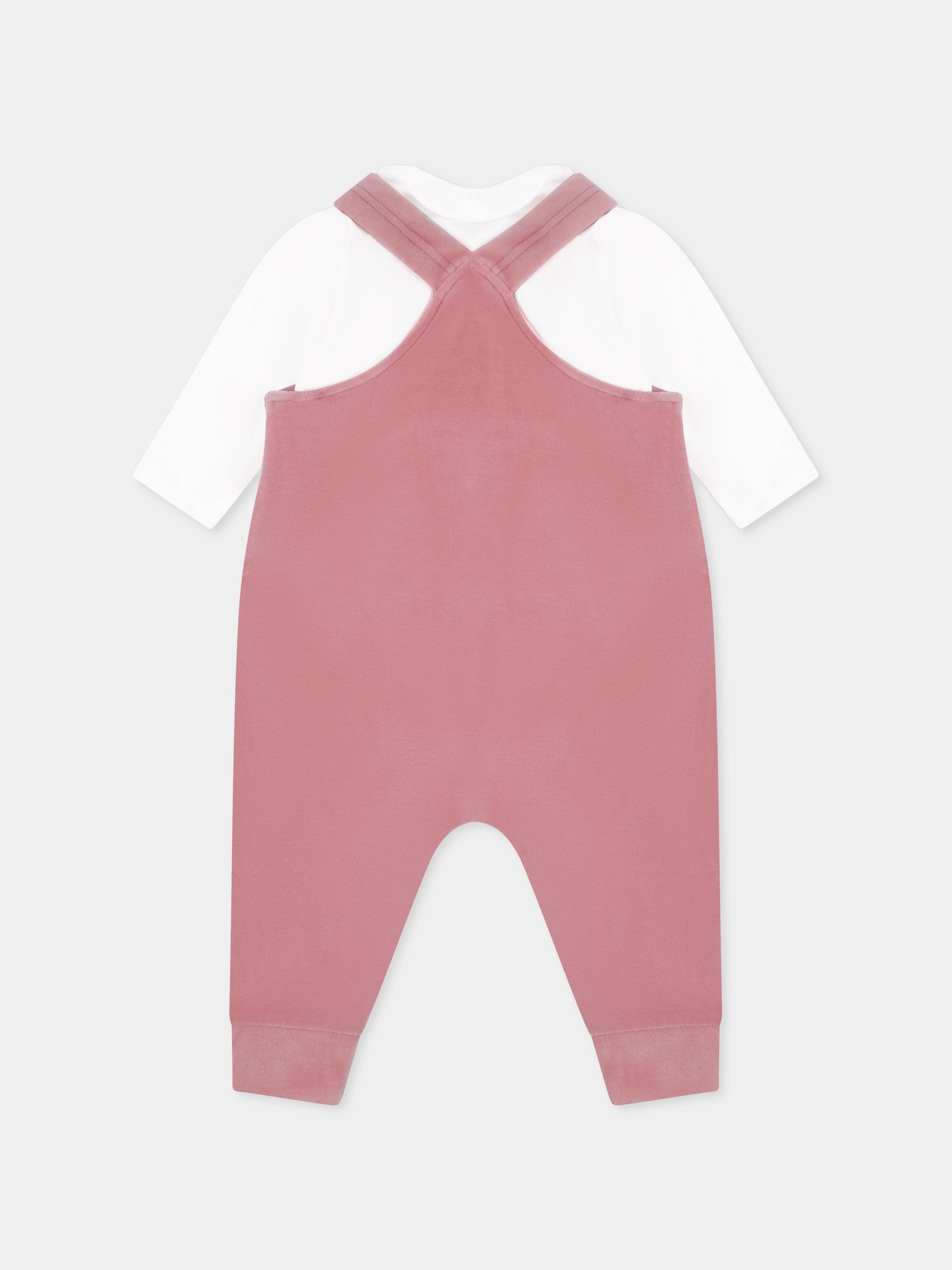Completo nascita rosa per neonata con pulcini,Petit Bateau,A0BNR 01