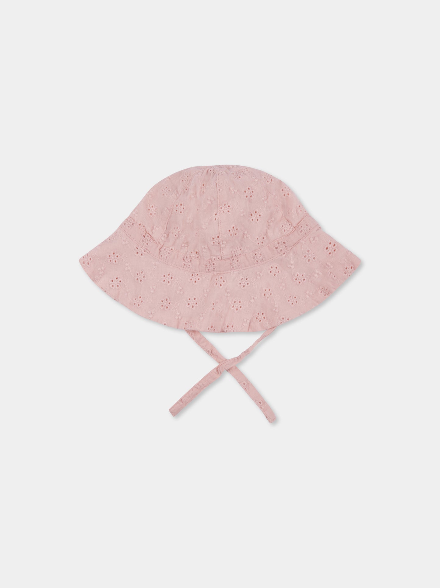 Cloche rosa per neonata con fiori,Petit Bateau,A09P6 01