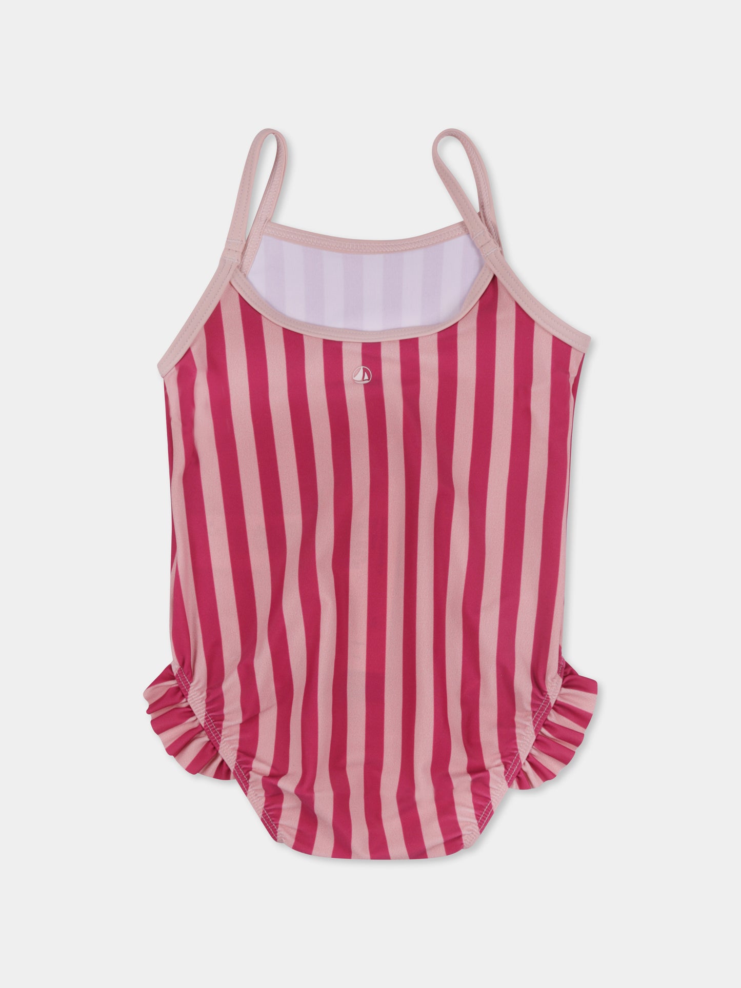 Costume intero rosa per neonata con logo,Petit Bateau,A09TT 03