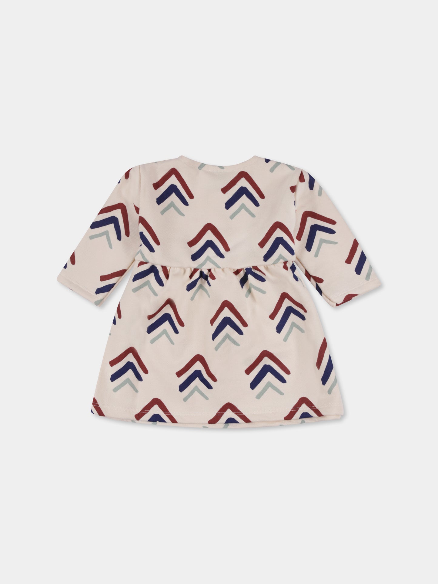 Vestito beige per neonata con stampa grafica,Petit Bateau,A0ACN 01