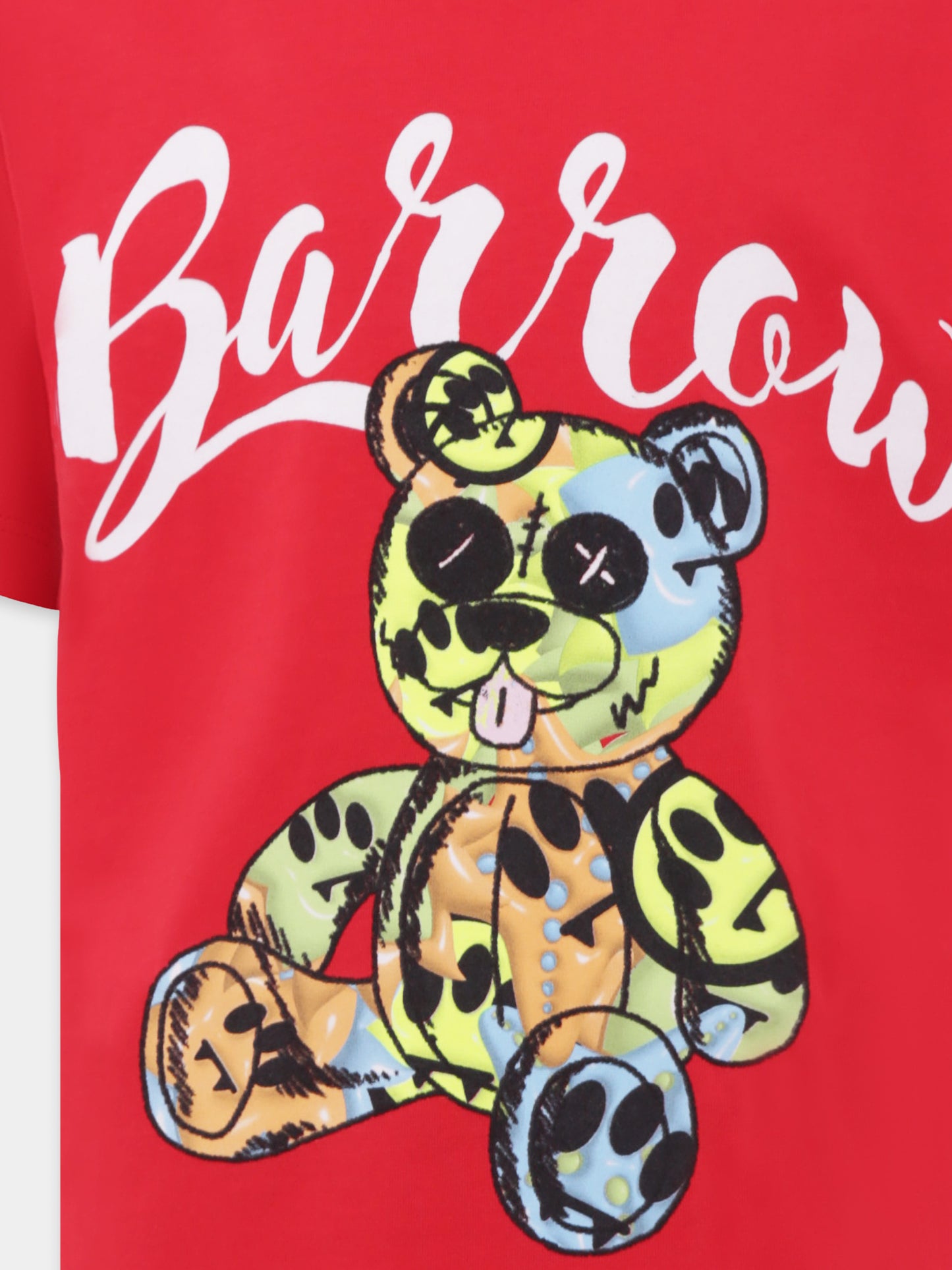 T-shirt rossa per bambini con stampa Bear