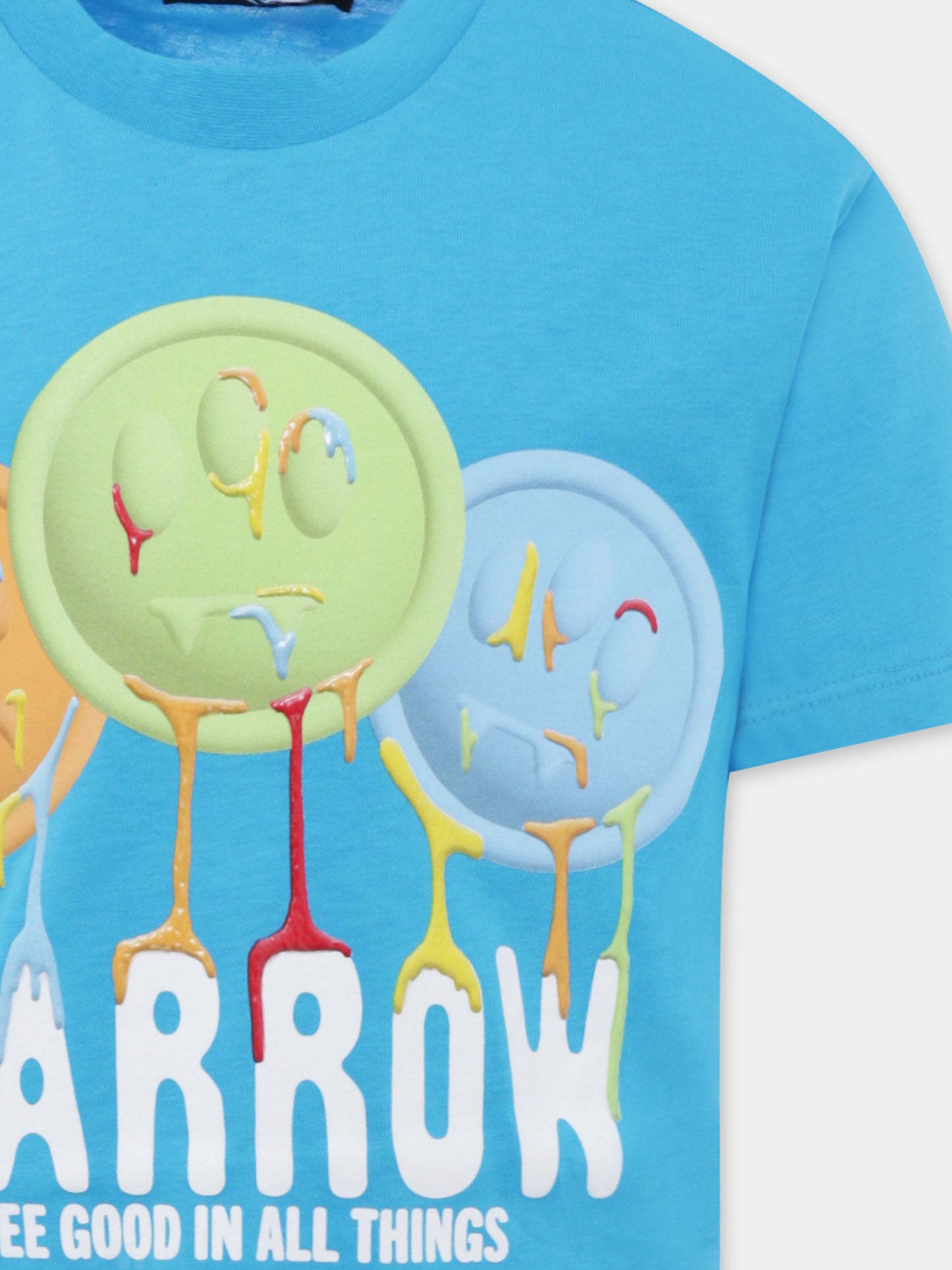 T-shirt azzurra per bambini con smile e logo