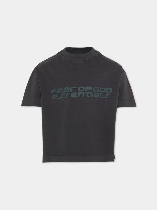 T-shirt nera per bambini con logo,Fear Of God Essentials,785HO251432K VINTAGE BLACK