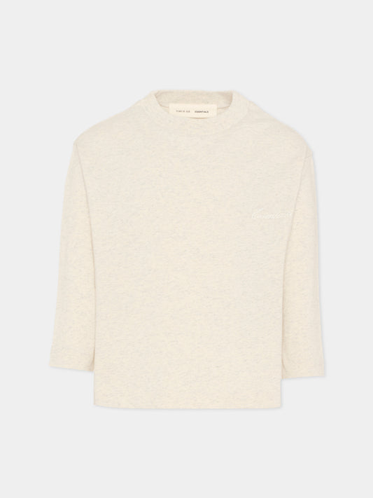 T-shirt grigio per bambini con logo ricamato,Fear Of God Essentials,785HO251361K OATMEAL HEATHER