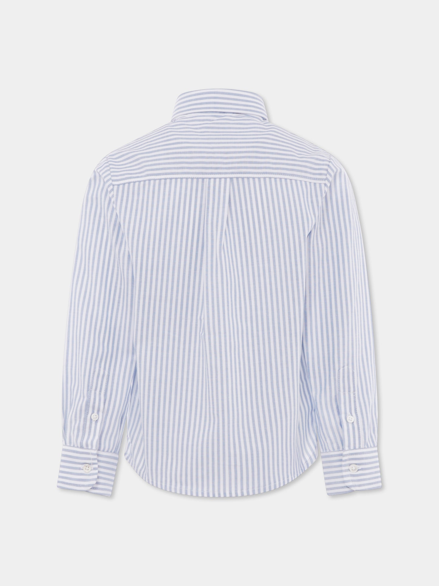 Camicia azzurra per bambino con logo