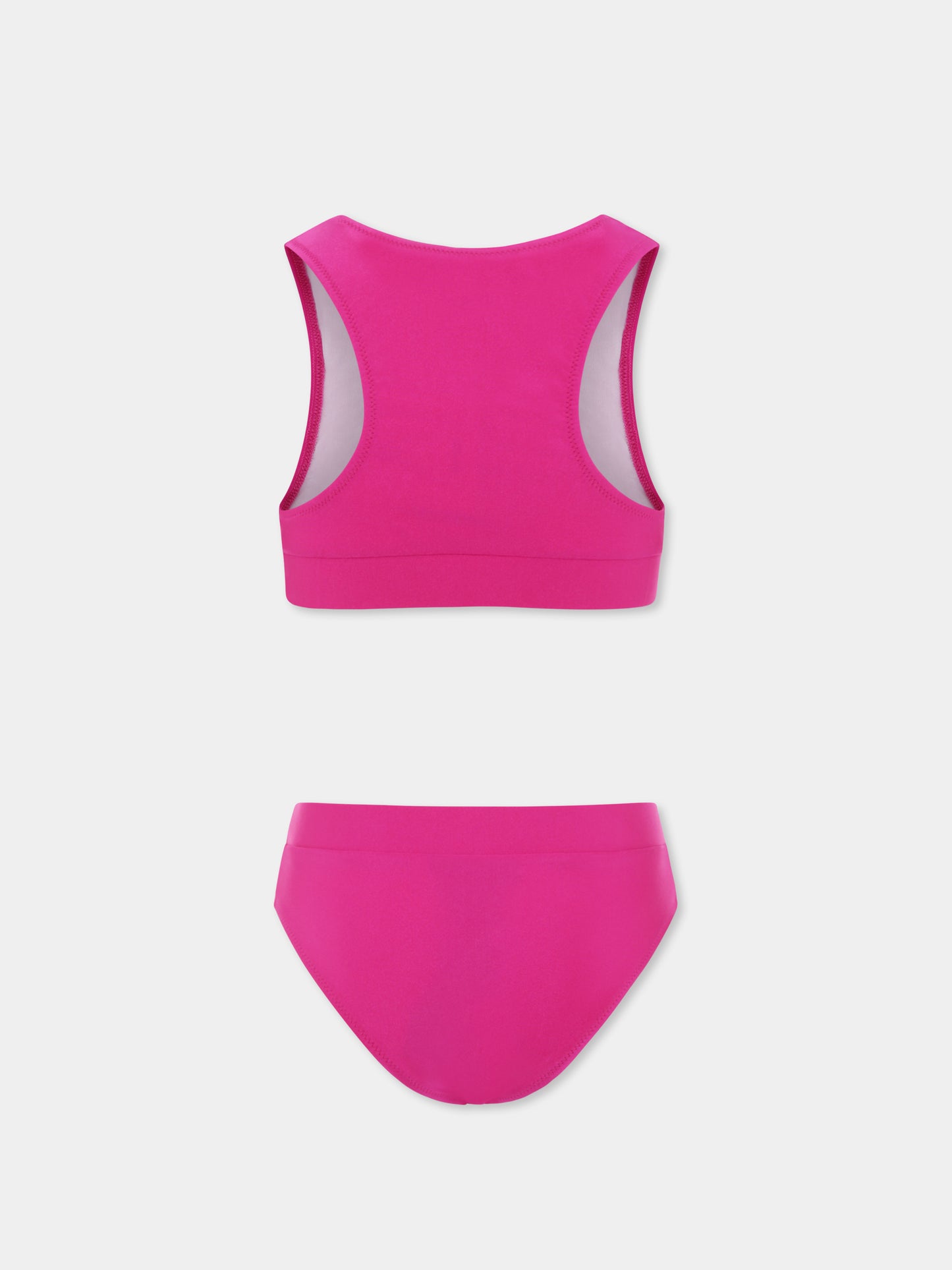Bikini fucsia per bambina con logo,Balmain Kids,BWCA2D Z0005 50LBC