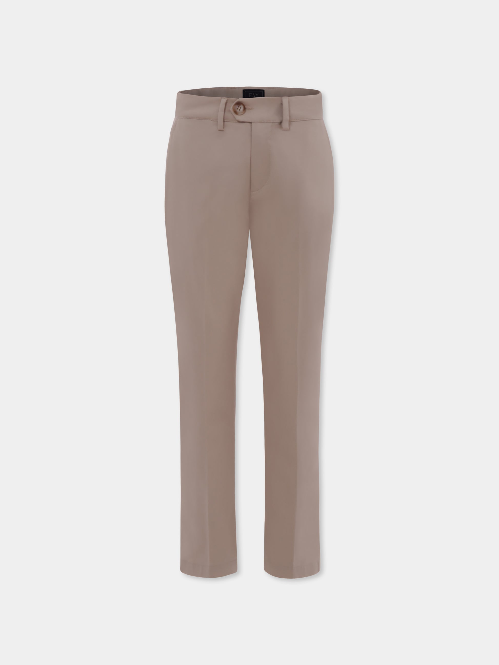 Pantaloni beige per bambino con logo,Fay Kids,FW6P10 G0019 108
