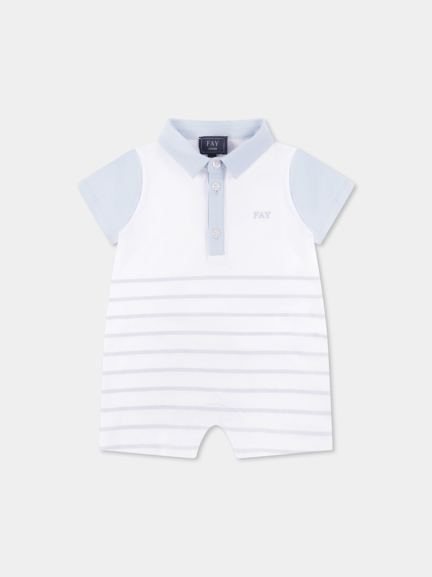 Set pagliaccetto azzurro per neonato con logo