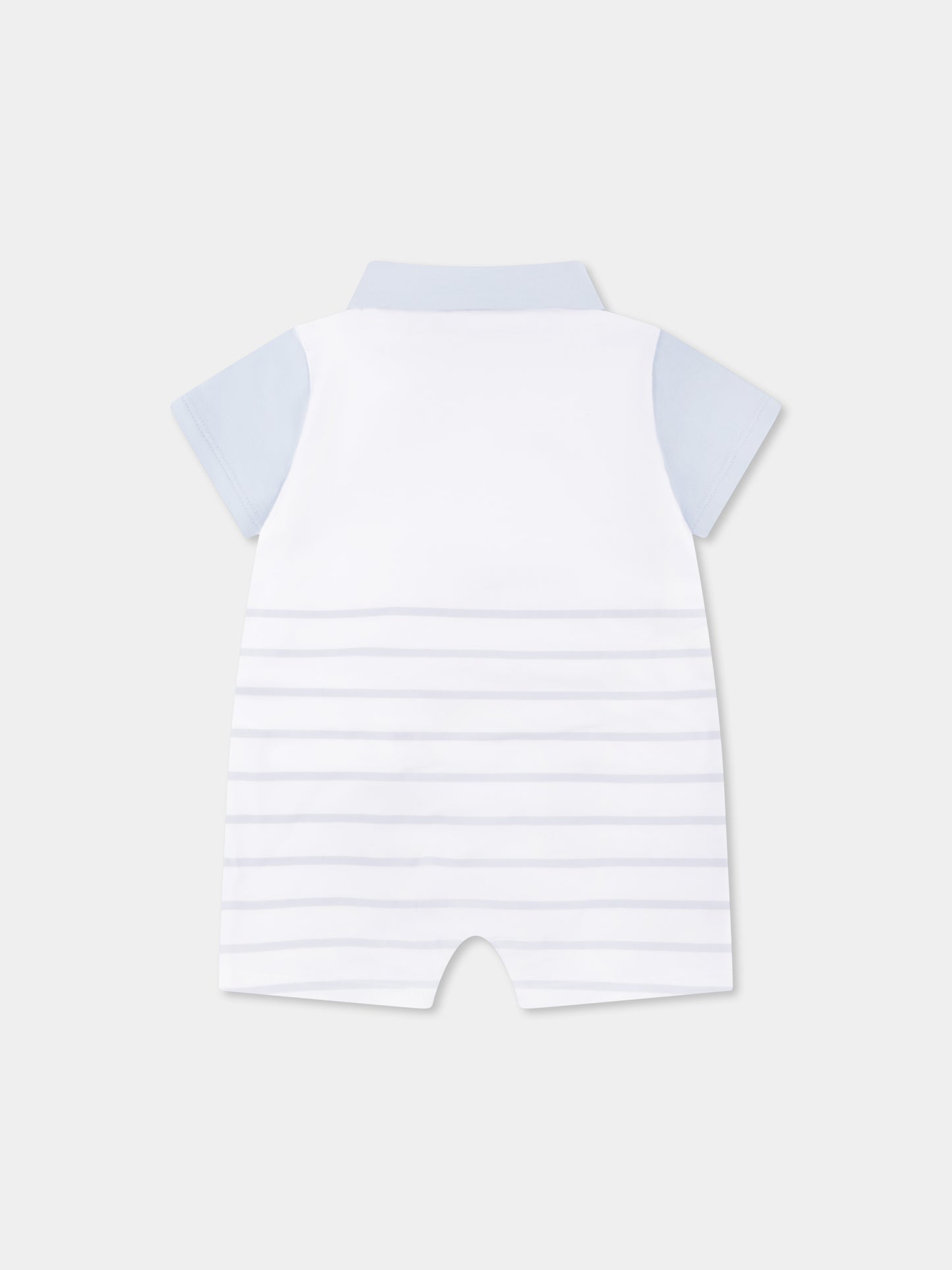 Set pagliaccetto azzurro per neonato con logo