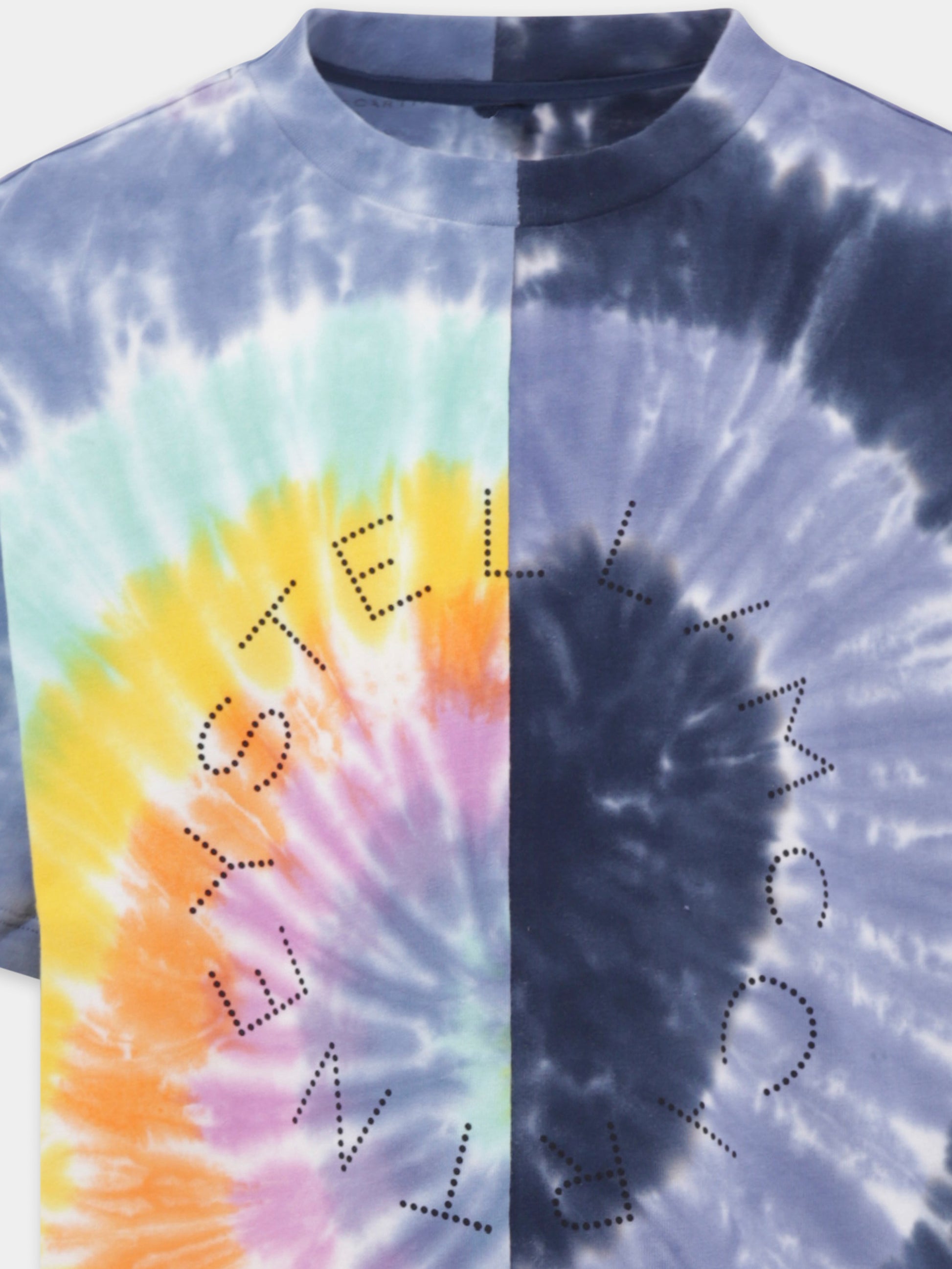 T-shirt multicolor per bambini con logo,Stella Mccartney Kids,TW8C51 Z2588 999MC