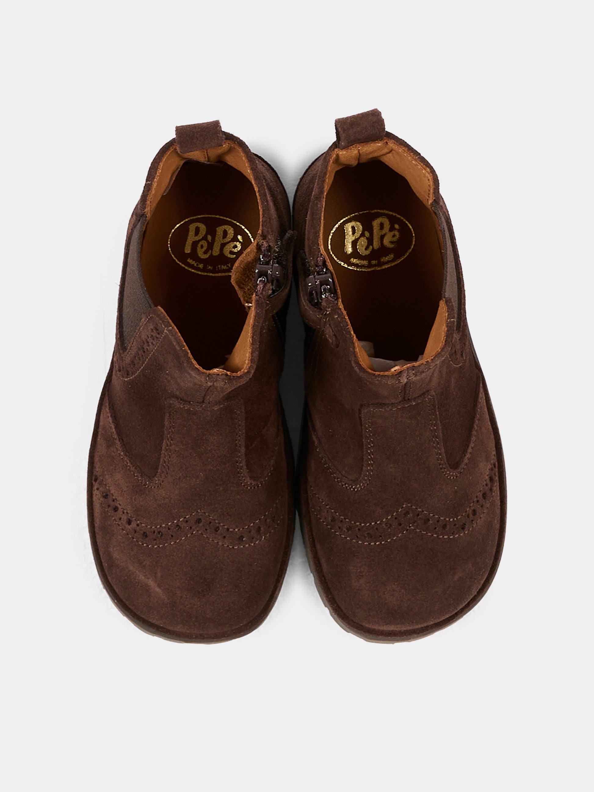 Stivaletti marroni per neonati e bambini,Pèpè,LEP3 SCAMOSC GIANDUIA