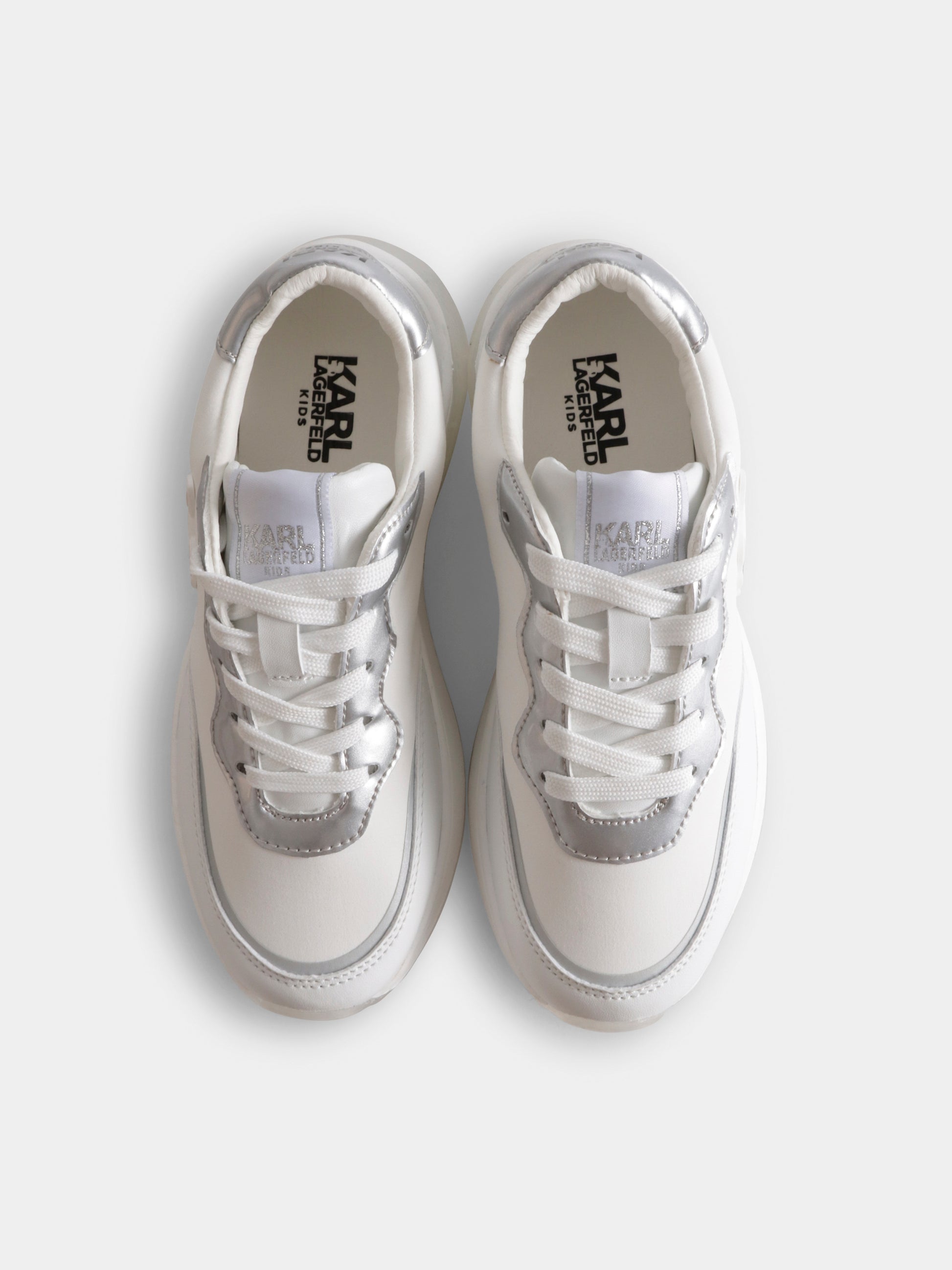 Sneakers bianche per bambina con Choupette,Karl Lagerfeld Kids,Z30373 10P